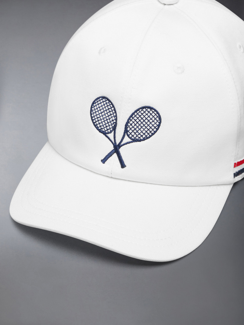 COTTON TWILL TENNIS RACQUET EMBROIDERY BASEBALL CAP 5