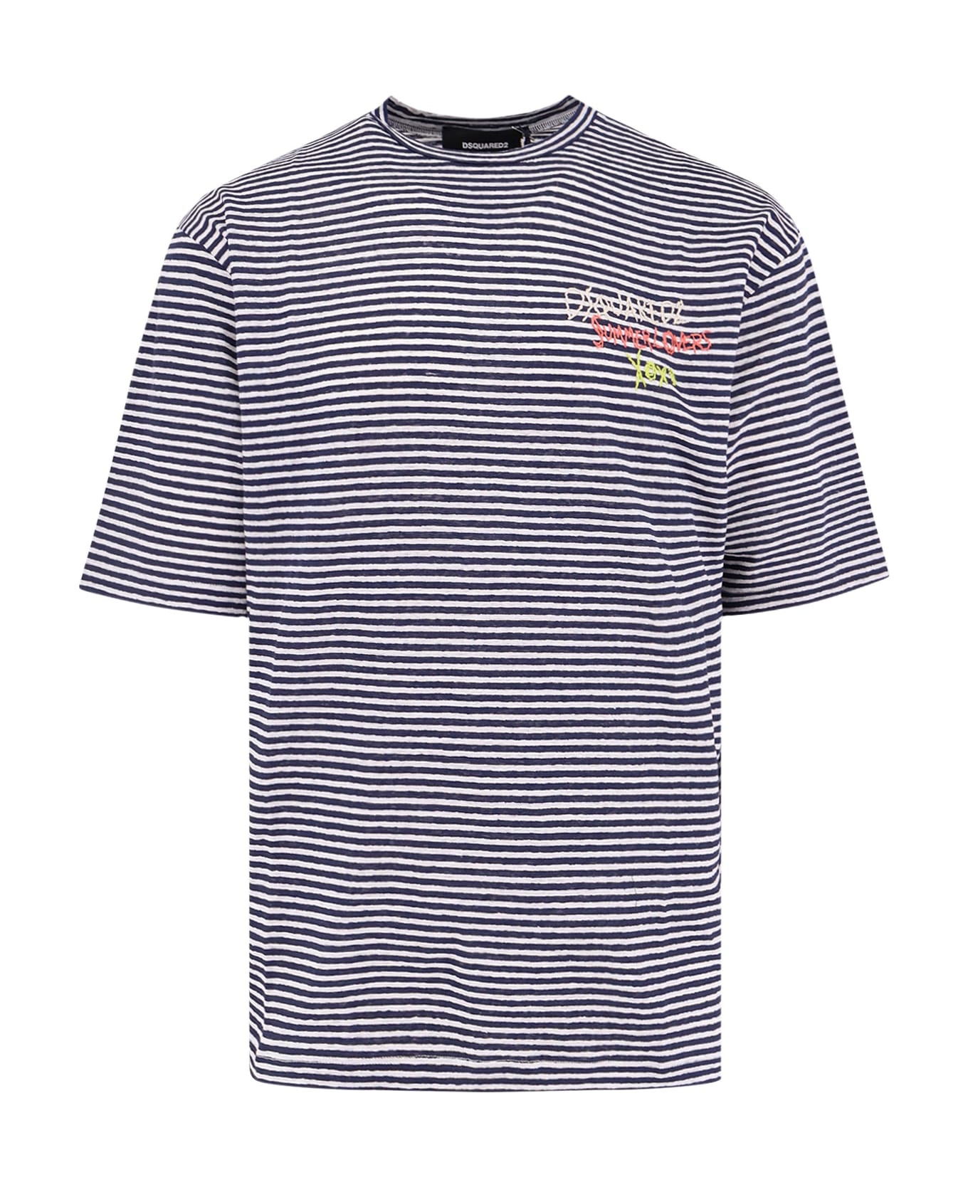 Tシャツ・カットソー Dsquared2 Summer Lovers Loose Fit Embroidered T-Shirt S78GD0097S24583100G1.jpg?sw=