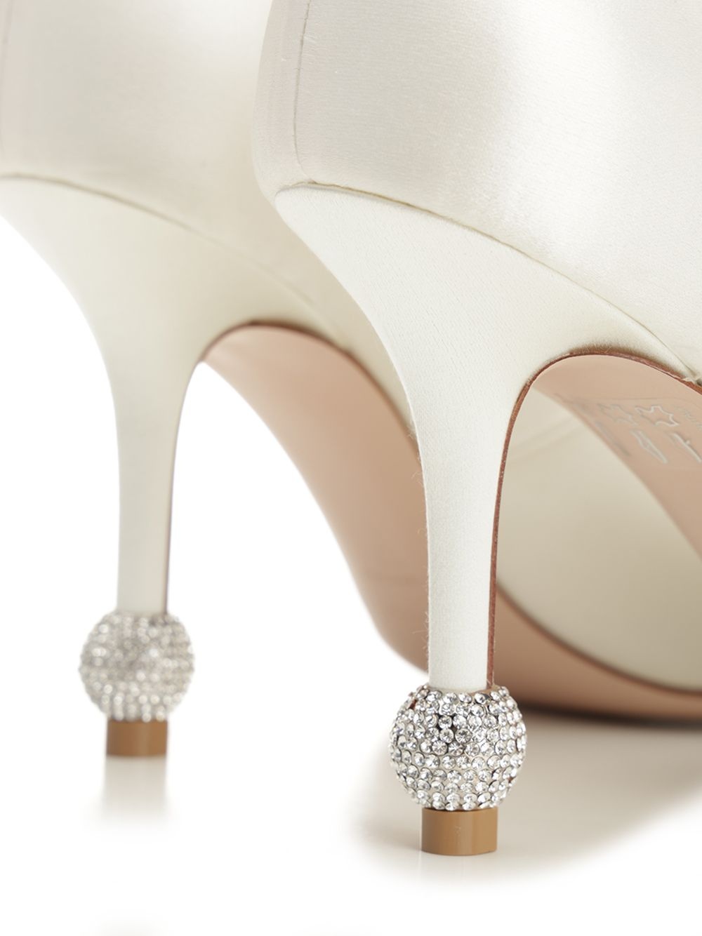 Jewel Heel Pumps Beige - 5