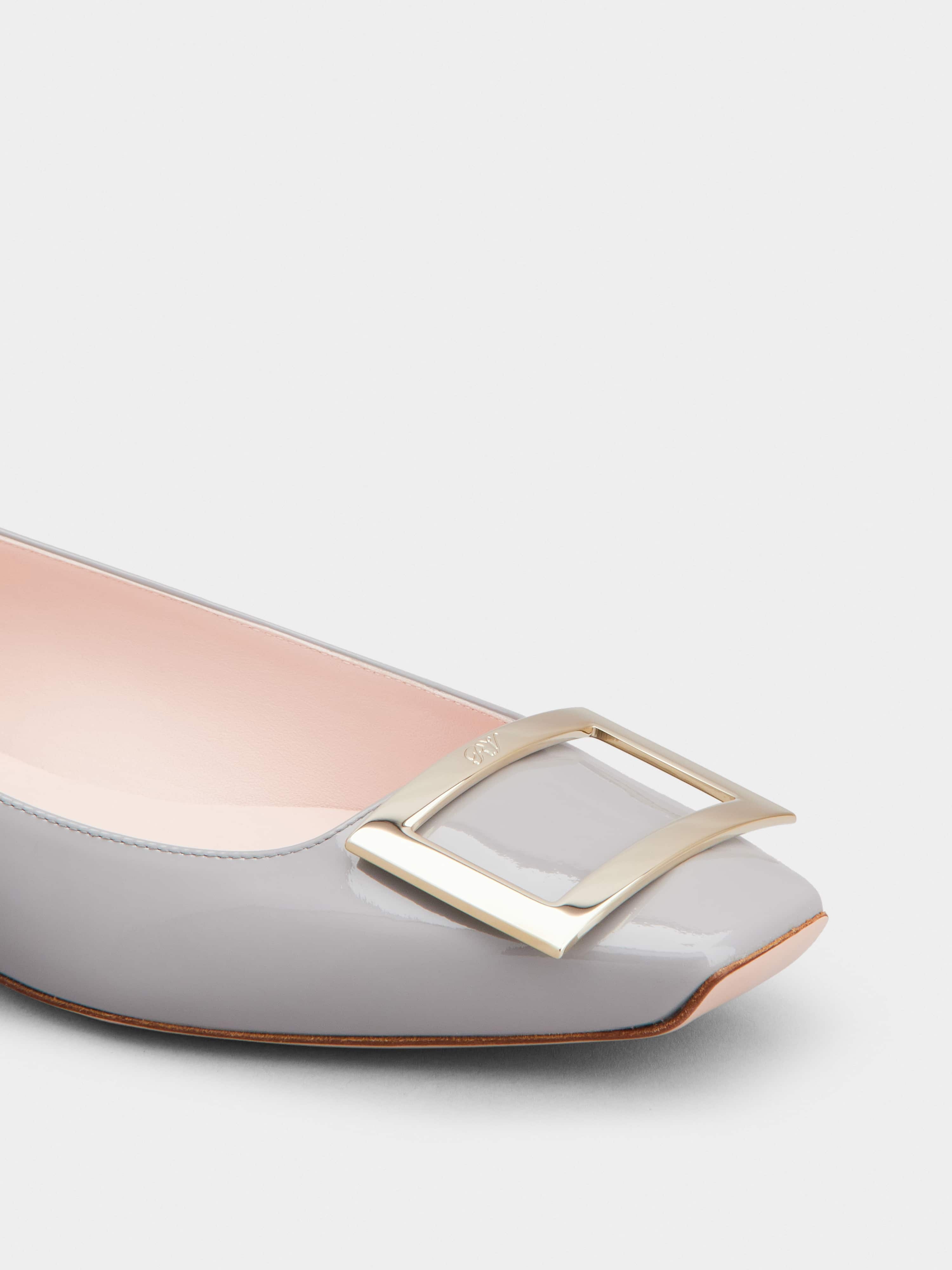Trompette Metal Buckle Ballerinas in Patent Leather - 3