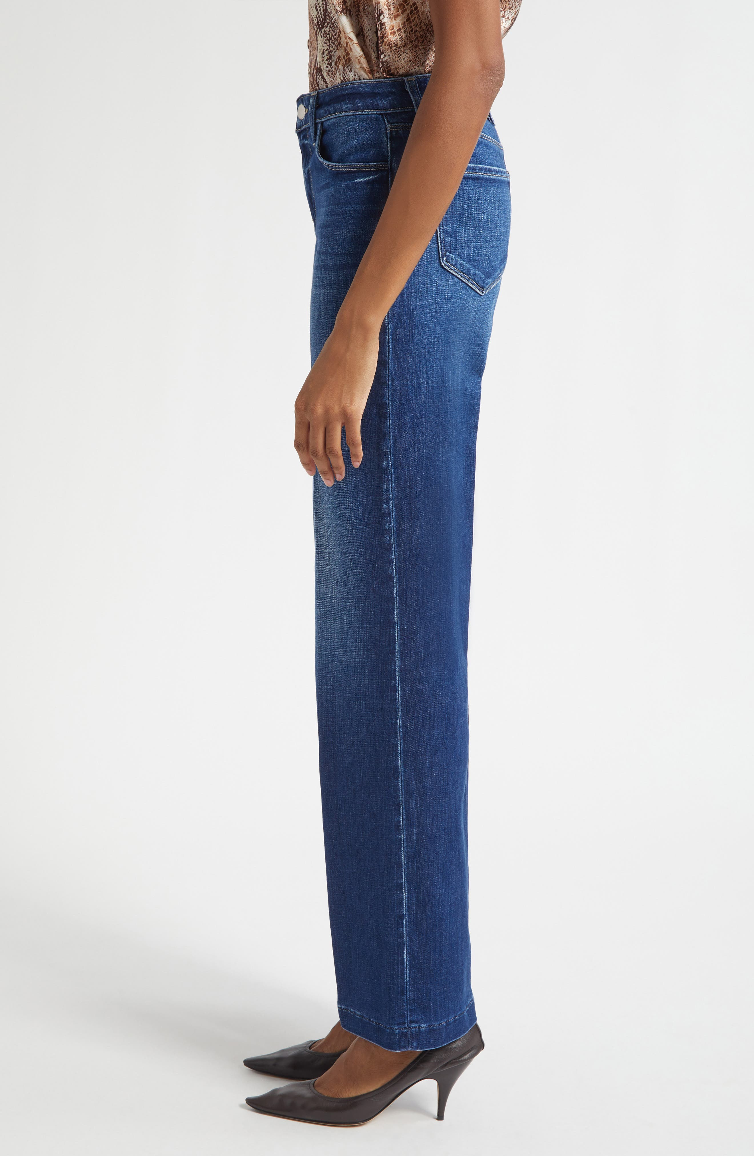 L'AGENCE Scottie High Waist Wide Leg Jeans in Marvista at Nordstrom - 4