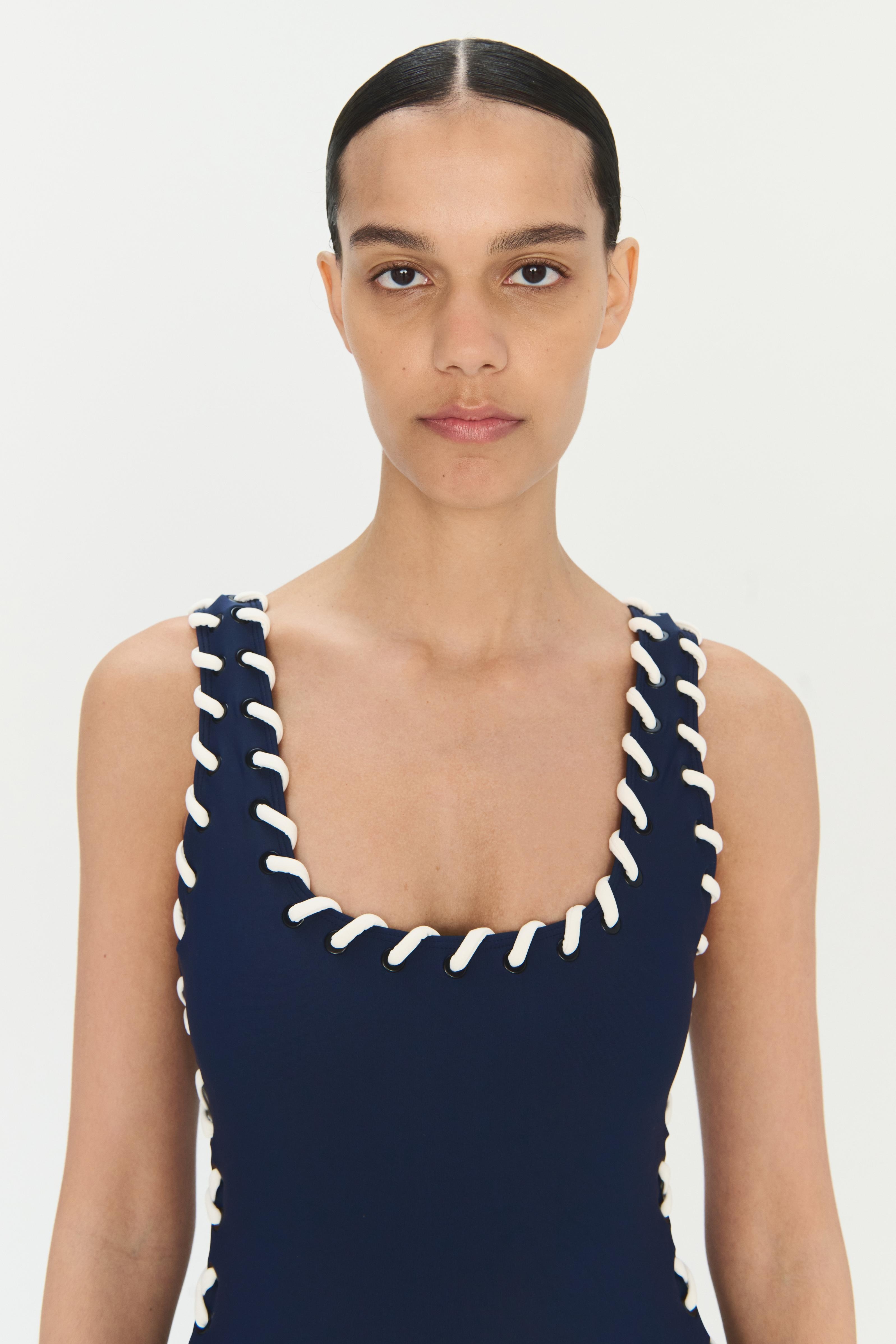Dayton Lace-Up One-Piece Swimsuit - 9
