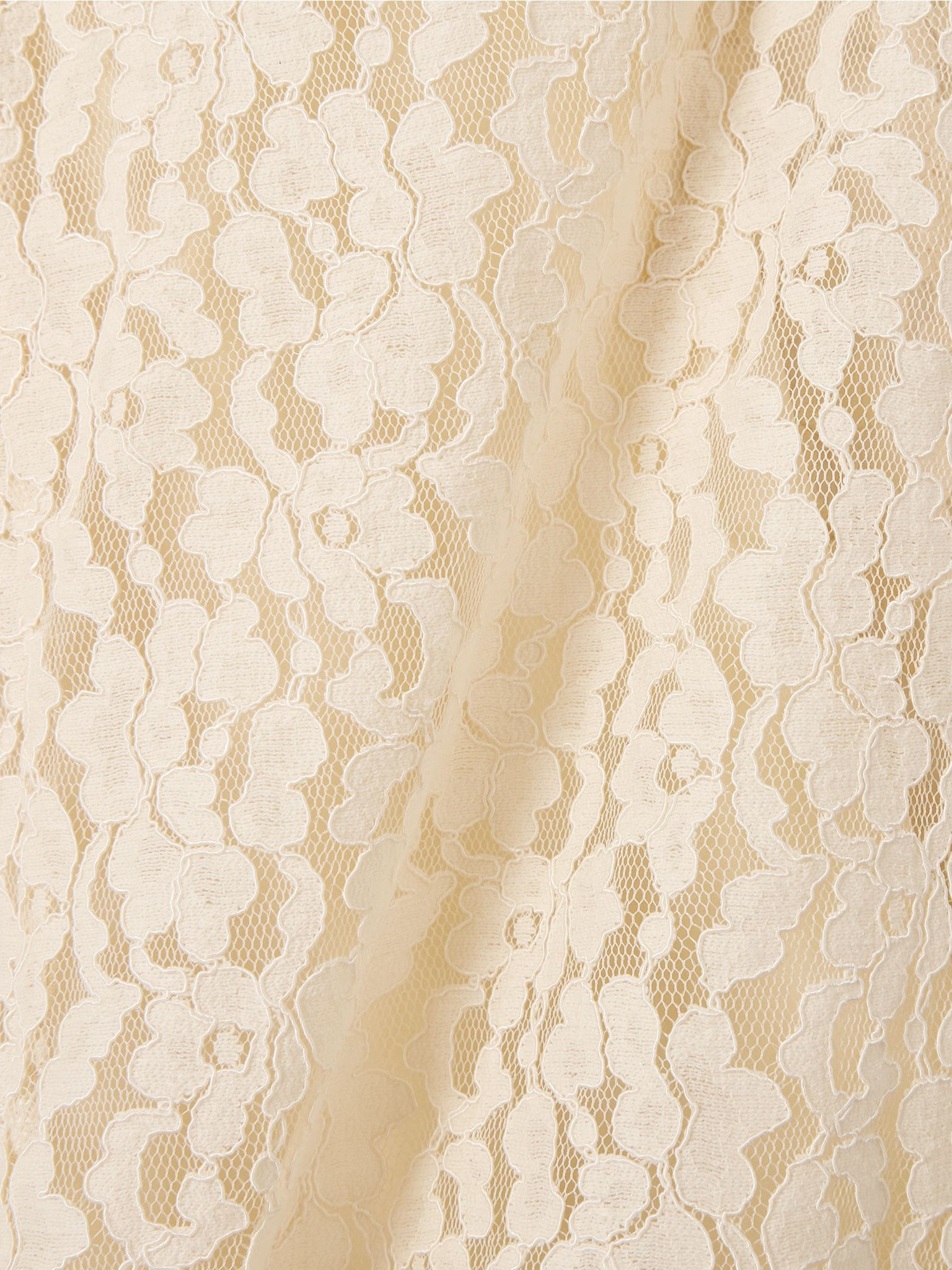 Katarina satin-trimmed corded lace midi dress Cream - 4