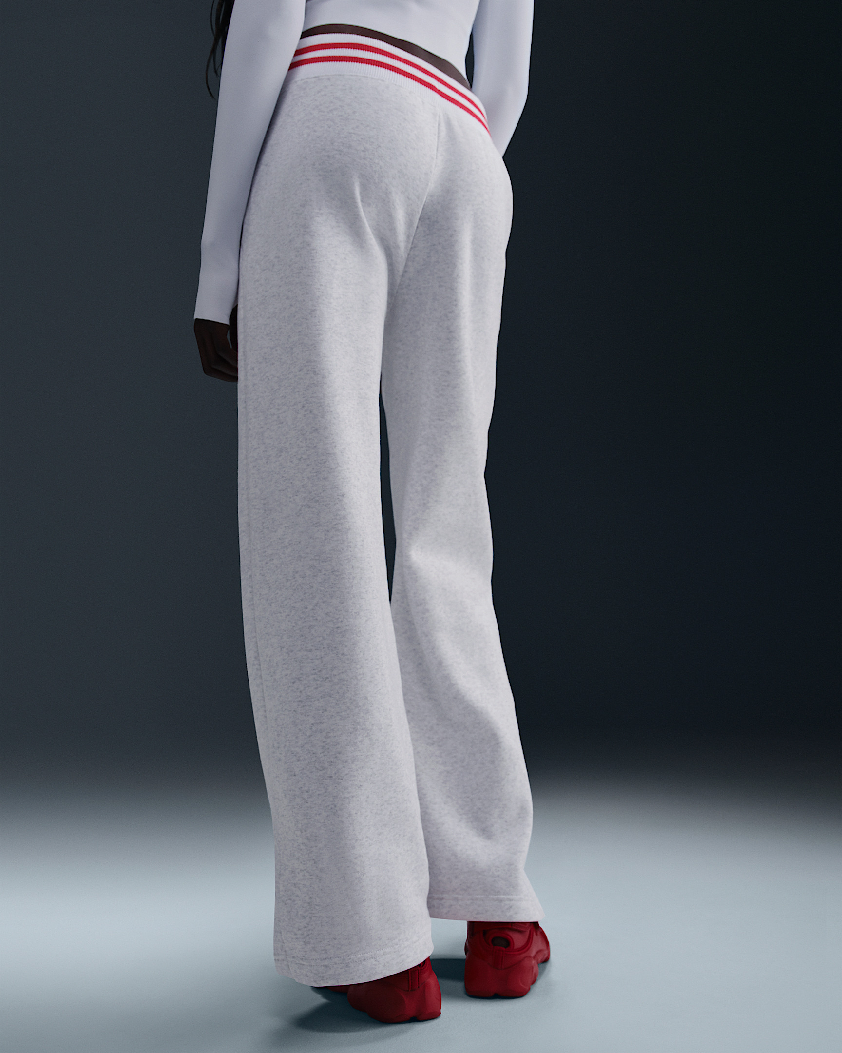 Nike Sportswear Phoenix Fleece Women's High-Waisted Wide-Leg Graphic Pants - 3