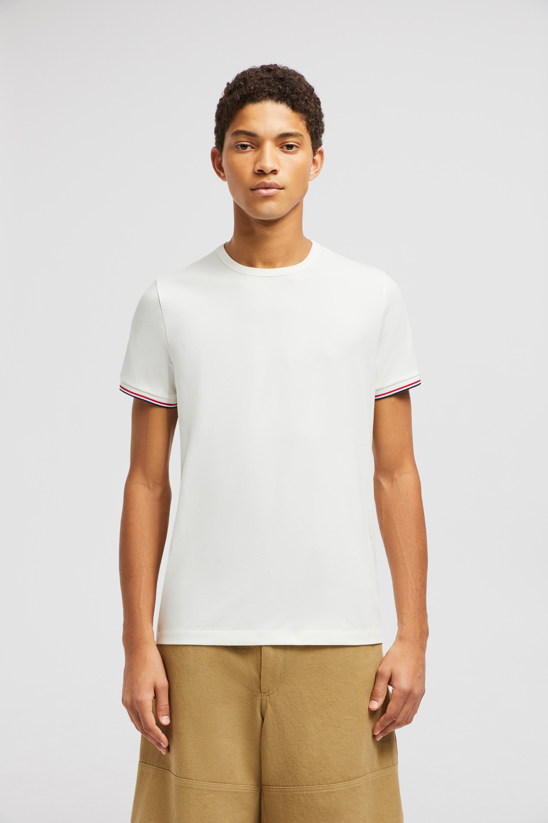 Tricolor-Trimmed Cotton T-Shirt - 3