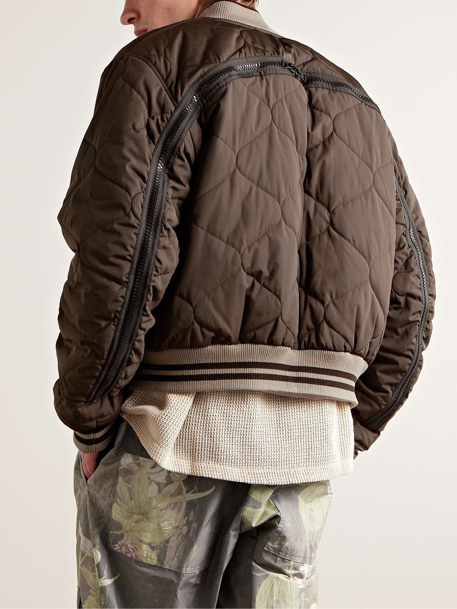 Dries Van Noten Padded Quilted Shell Bomber Jacket | REVERSIBLE