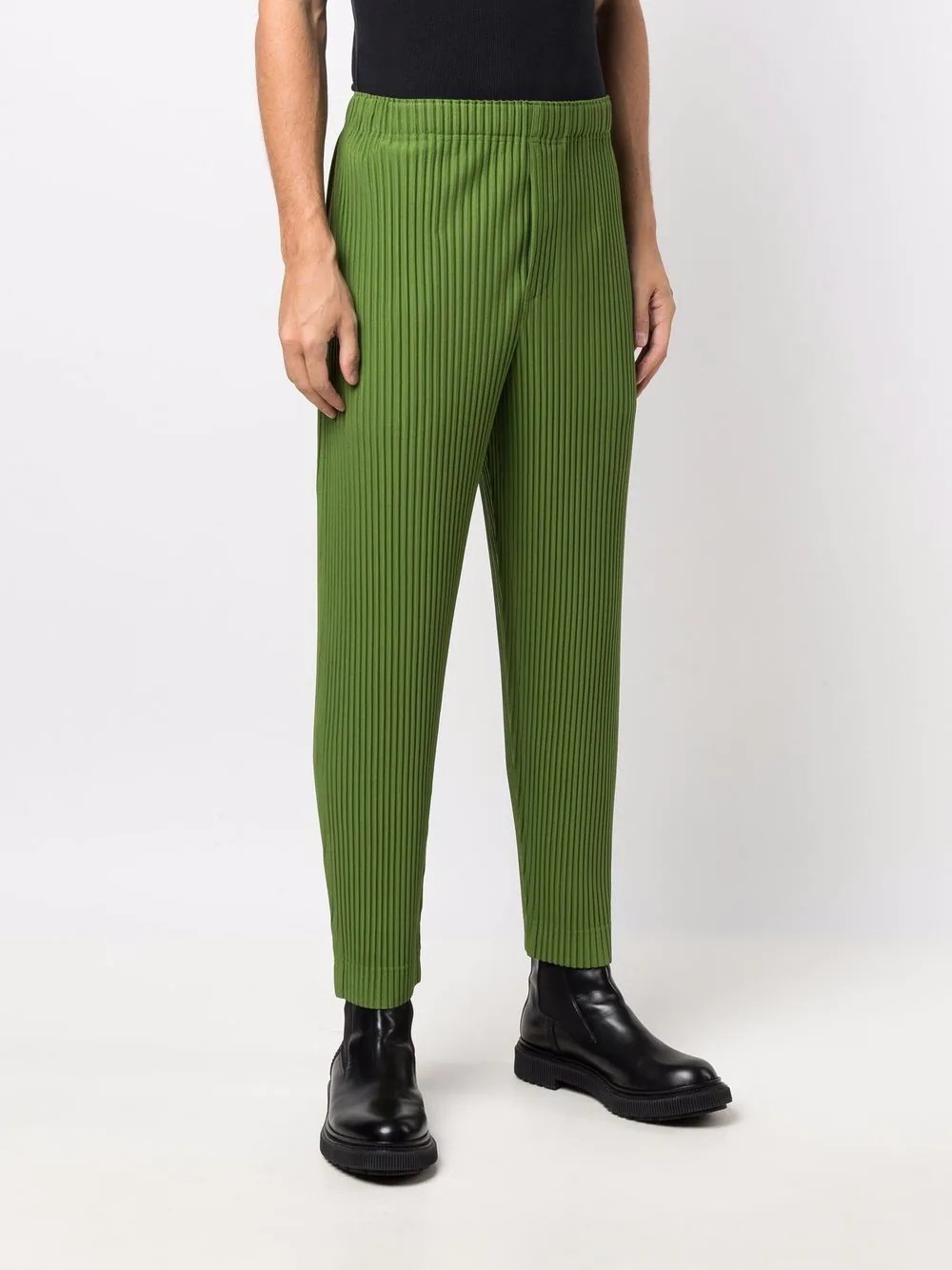 pleated straight-leg trousers - 3