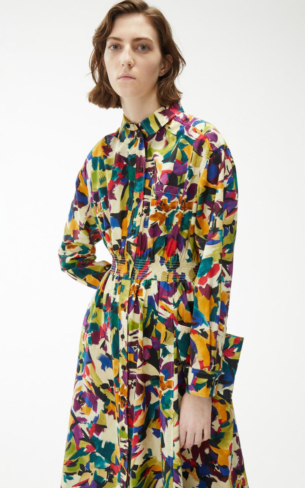 'Archive Floral' shirt dress - 2