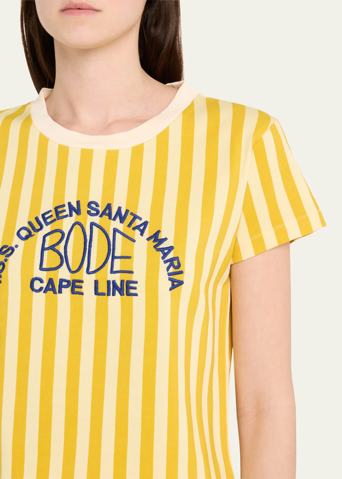 Medalist Stripe Embroidered Tee - 5