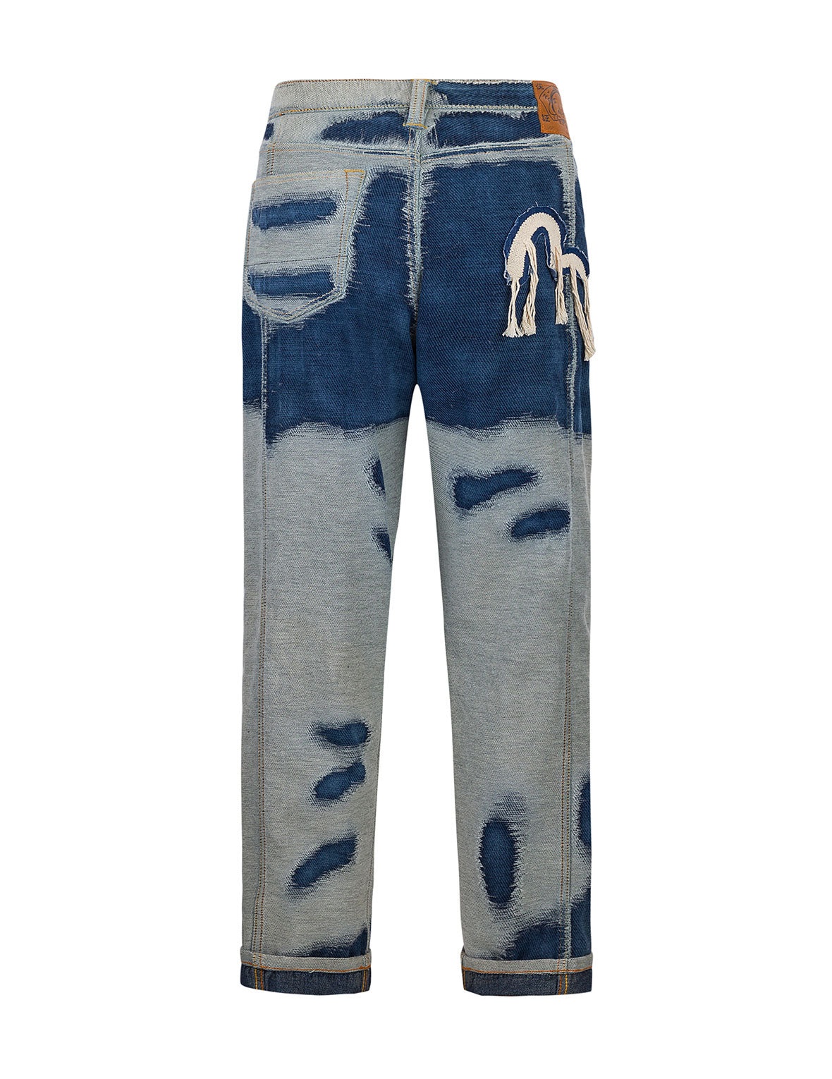 Distressed Seagull Embroidery Fashion Fit Denim Jacket - 11