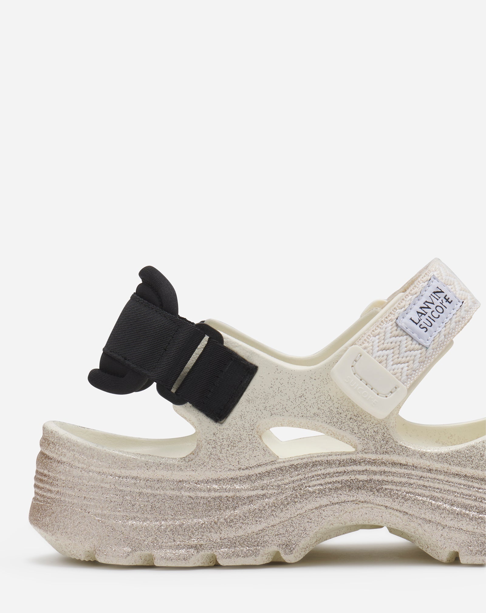 GLITTERY RUBBER LANVIN X SUICOKE WAKE SANDALS MEN - 3