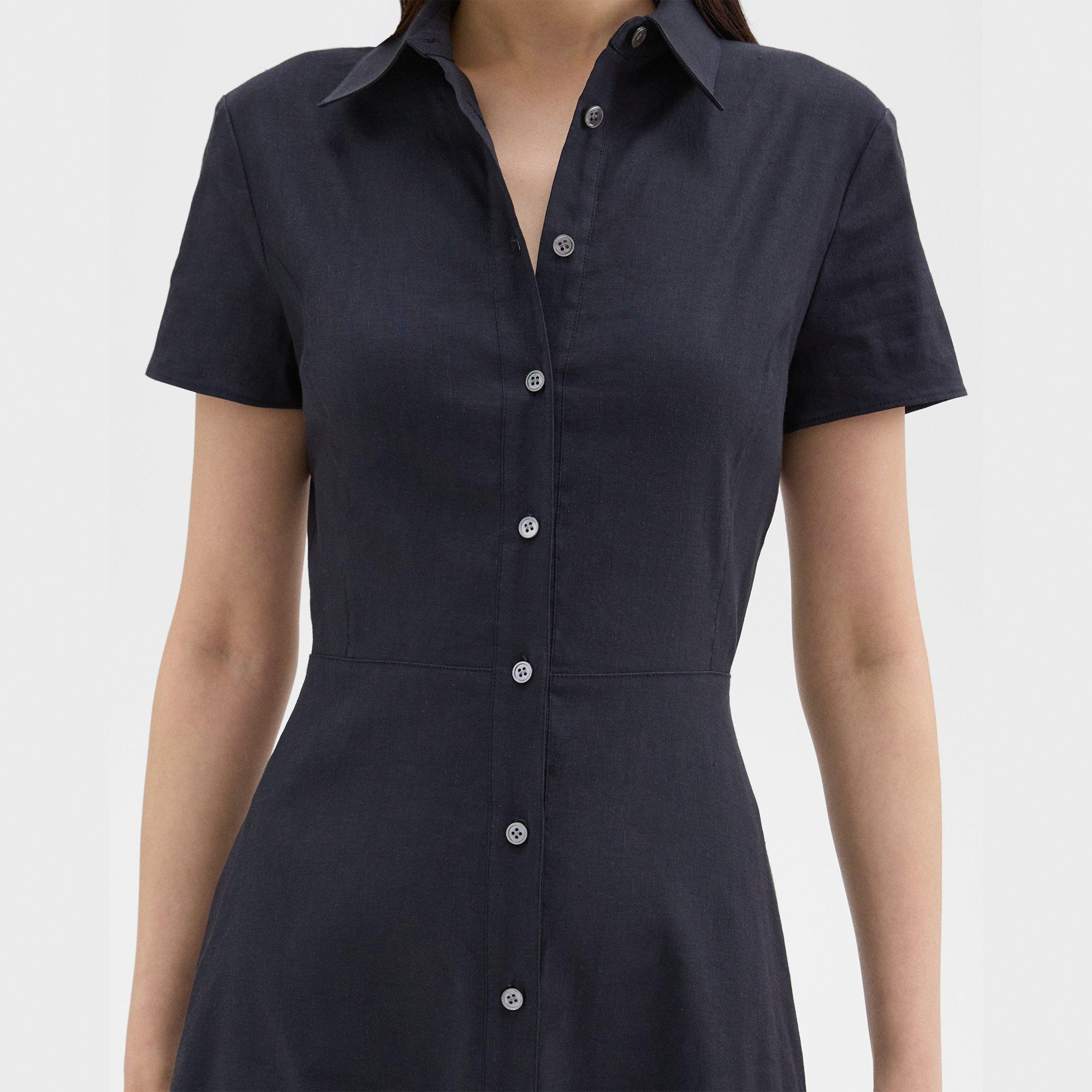 Midi Shirt Dress in Good Linen - 5