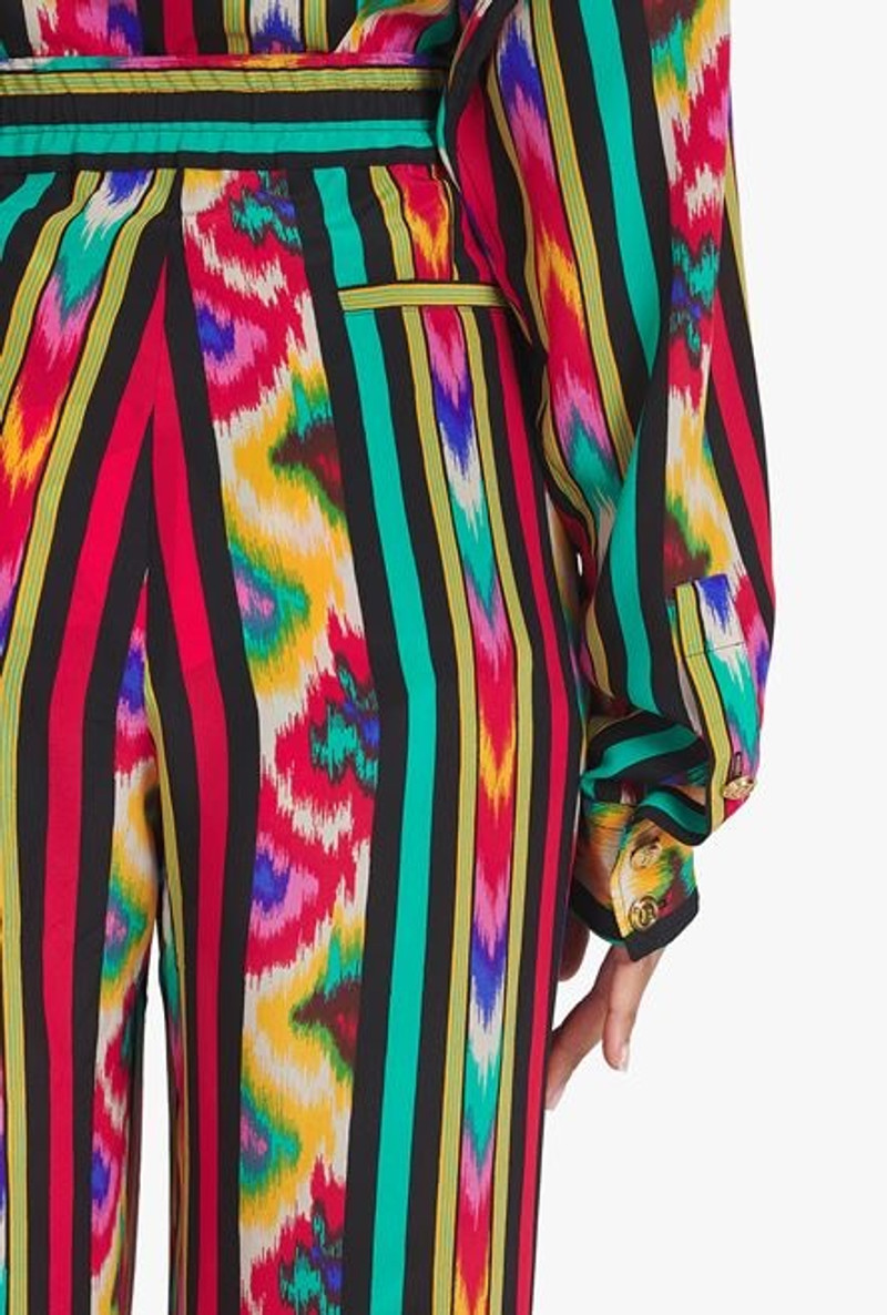 Multicolor silk pants 5