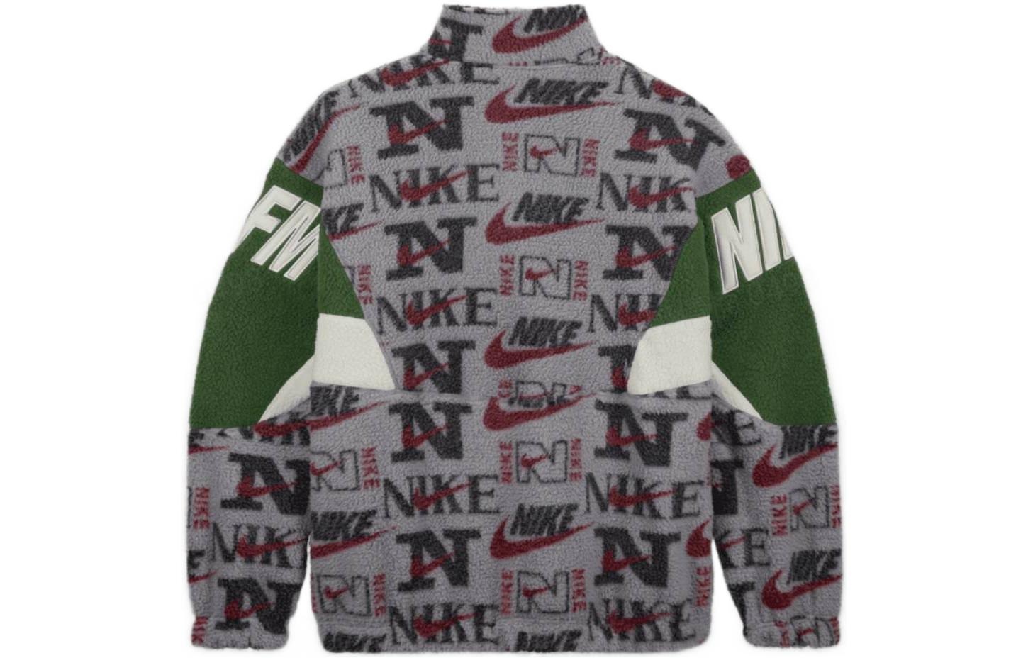 Nike Half-Zip logo fleece top 'Grey Green' DM4961-012 - 2