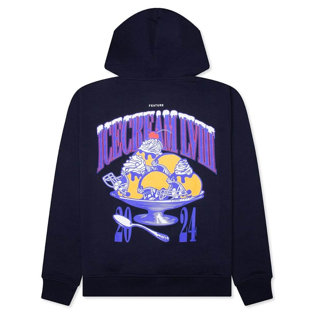 FEATURE X ICECREAM SUPER BOWL HOODIE - NAVY - 2