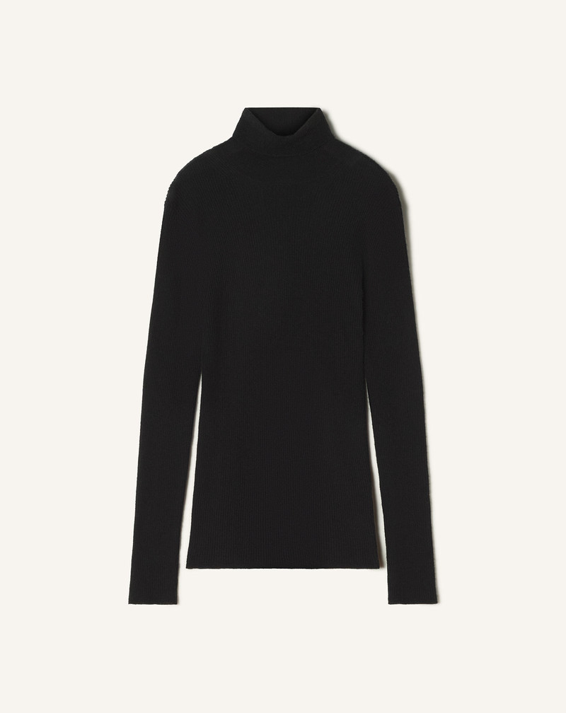 TURTLENECK SWEATER IN MERINO WOOL AND SILK 1