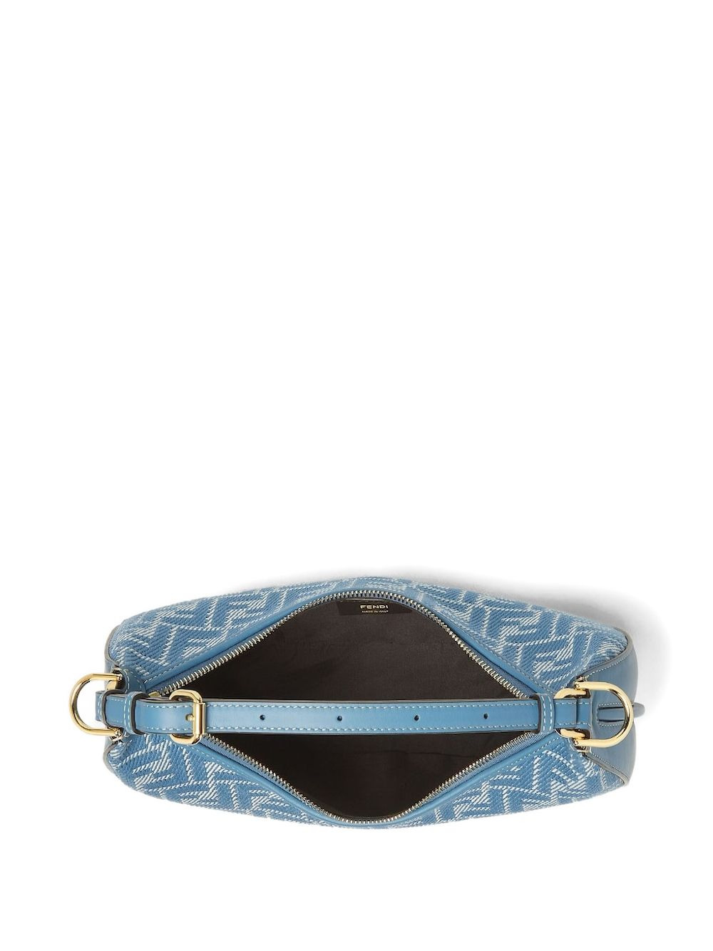 Fendi logo crescent shoulder bag - 4