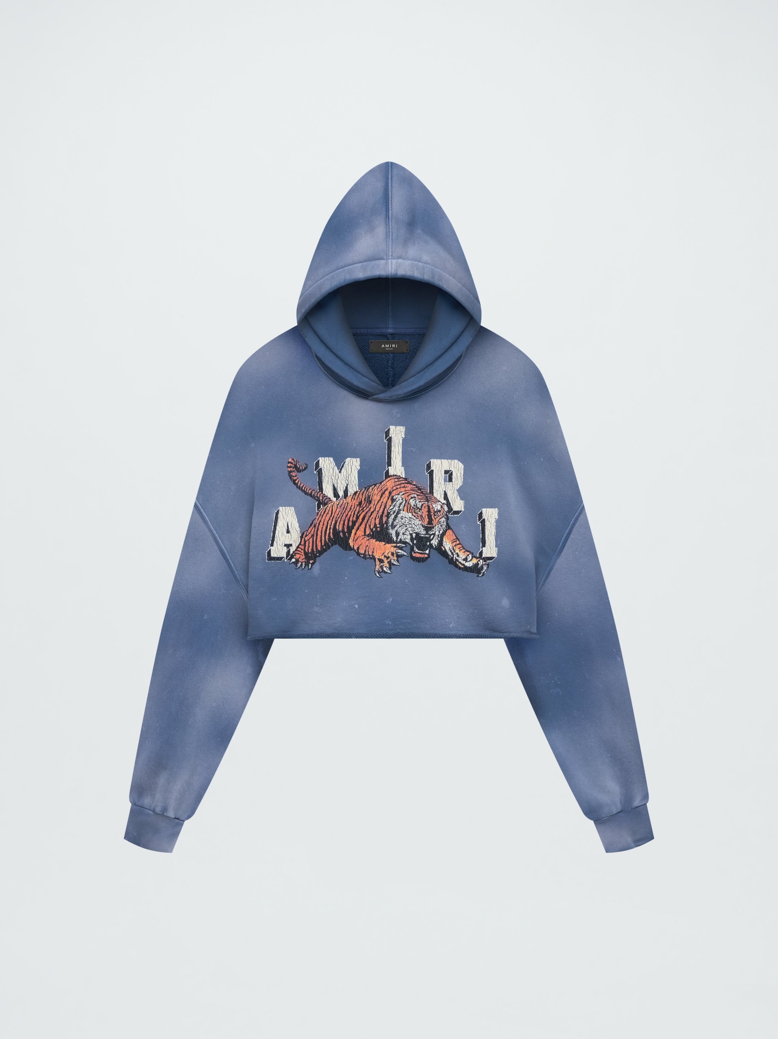 VINTAGE CROPPED TIGER HOODIE - 1