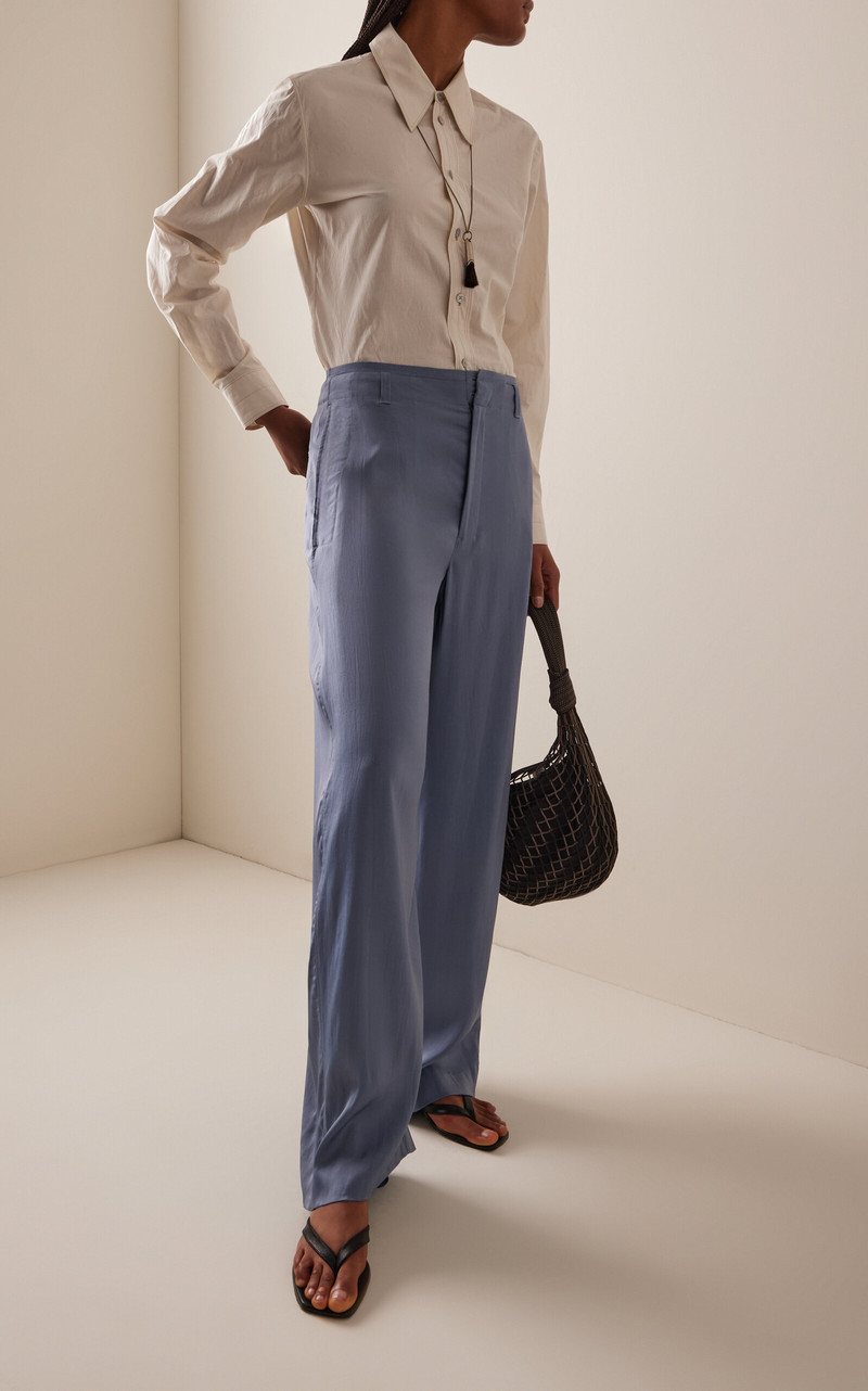 Lemaire Creased Soft Pants blue outlook