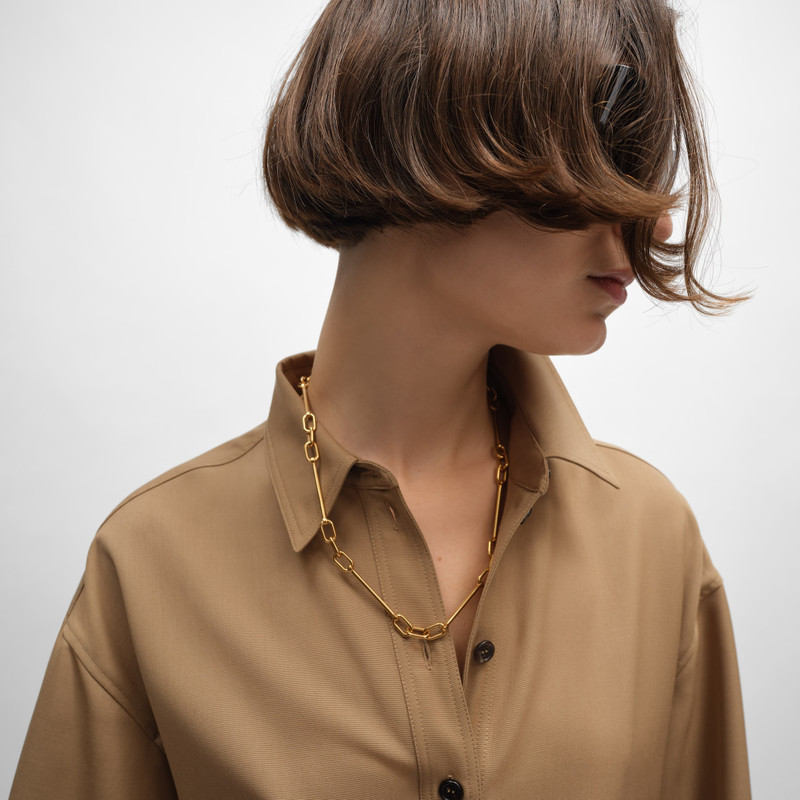 Celine Charms Necklace in Brass with Gold Finish 3