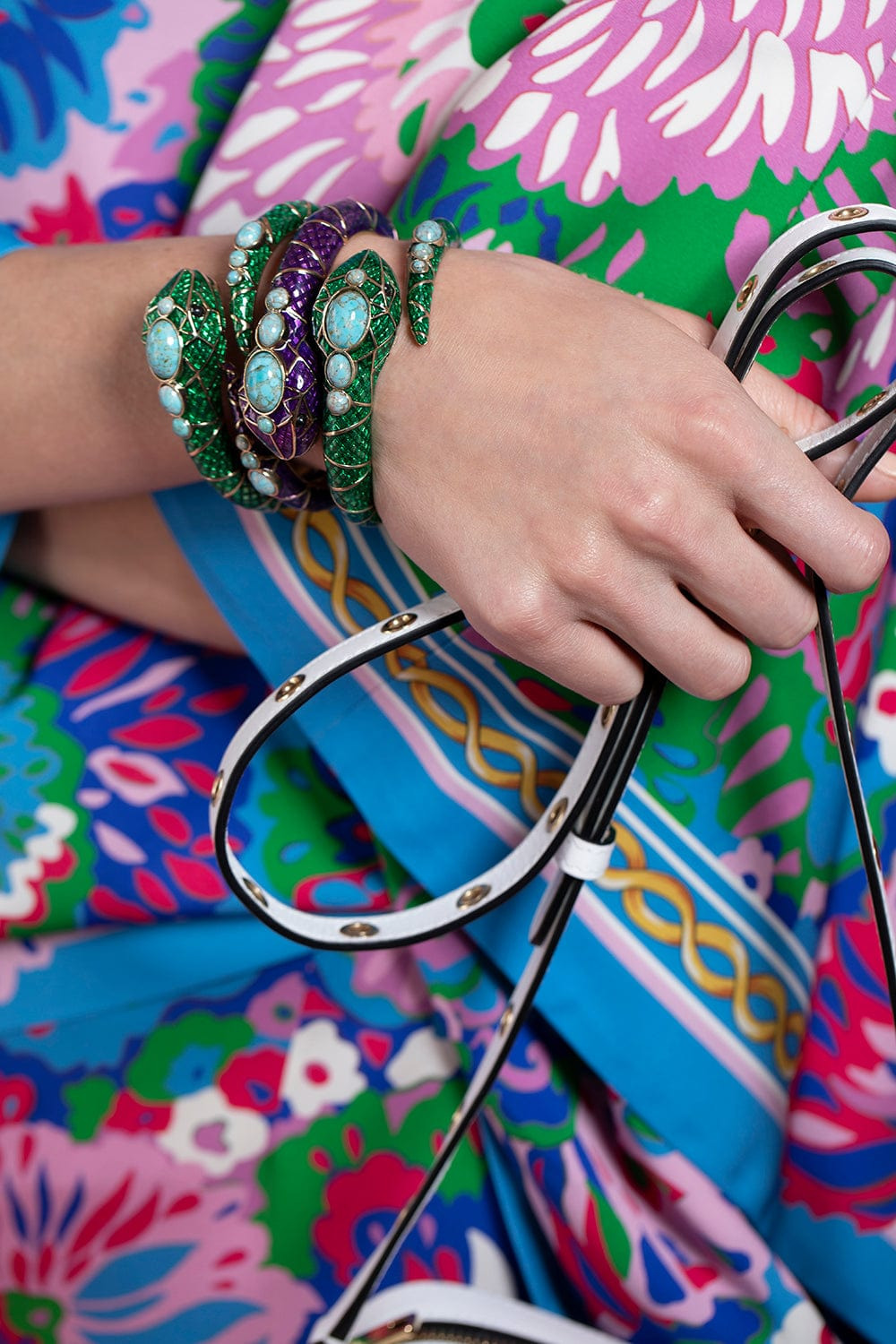 Serpente Bangle Bracelet - Purple - 2