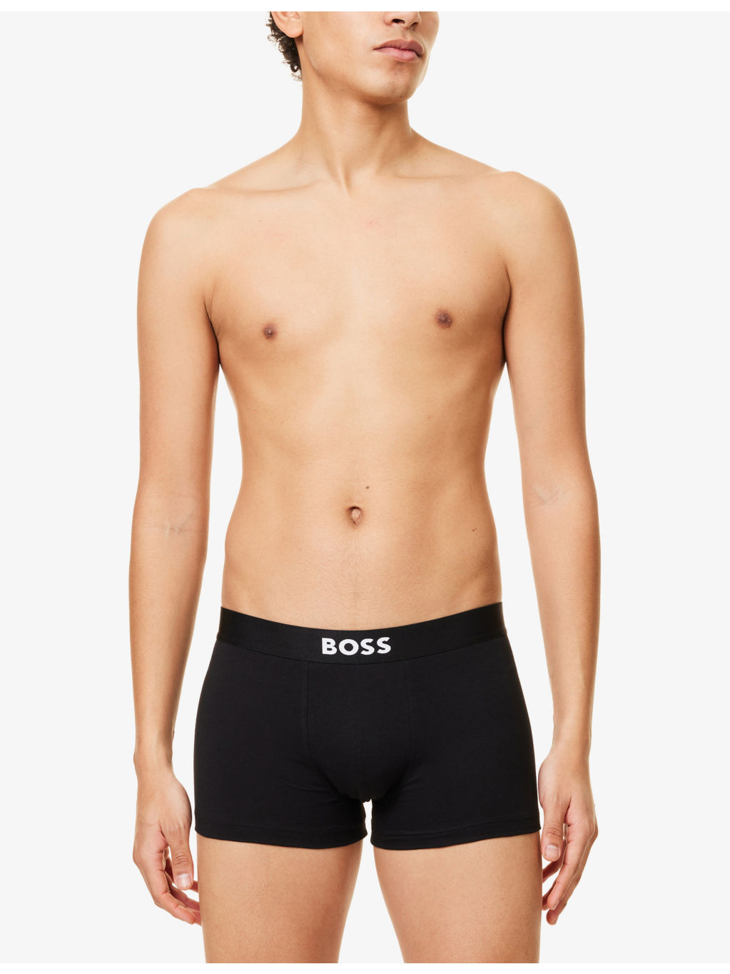 BOSS ONE x David Beckham Logo-Waistband Pack of Three Stretch-Cotton Trunks - 2