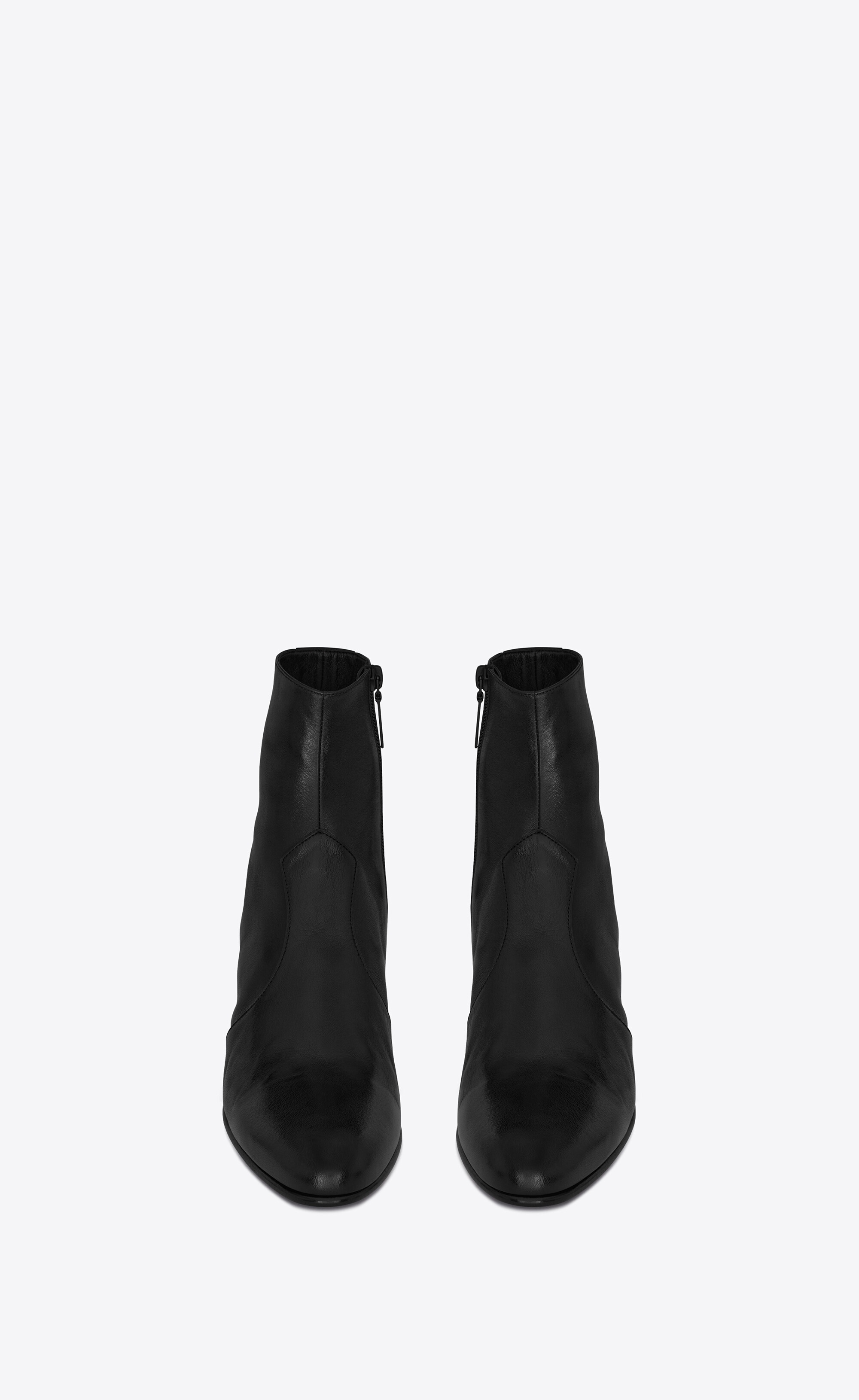 joey zipped boots in smooth leather - 2