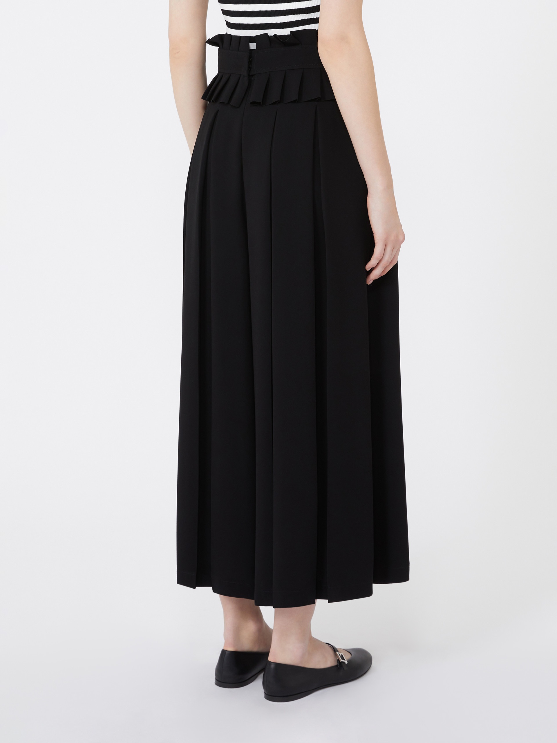 STADIO Plissé-pleated cady trousers - 4