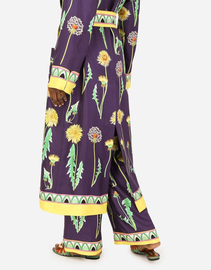 Twill robe with meadow flowers print - 5
