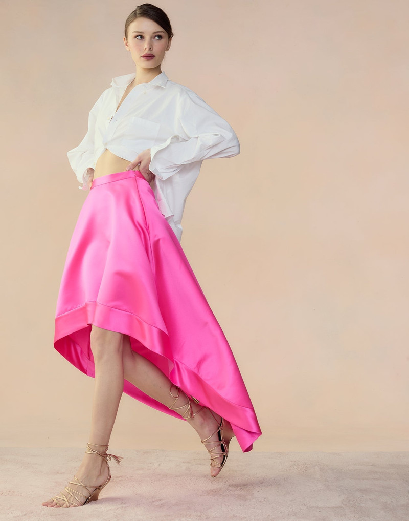 CYNTHIA ROWLEY Livia Satin Skirt outlook