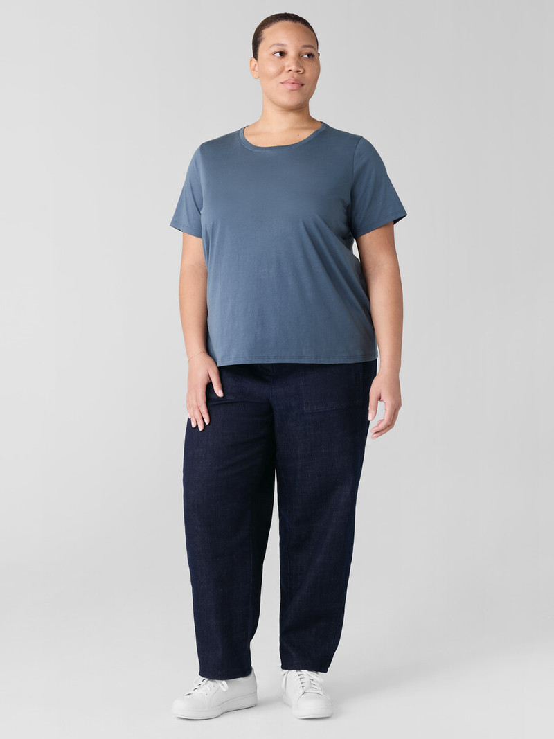 Organic Pima Cotton Jersey Round Neck Tee 6