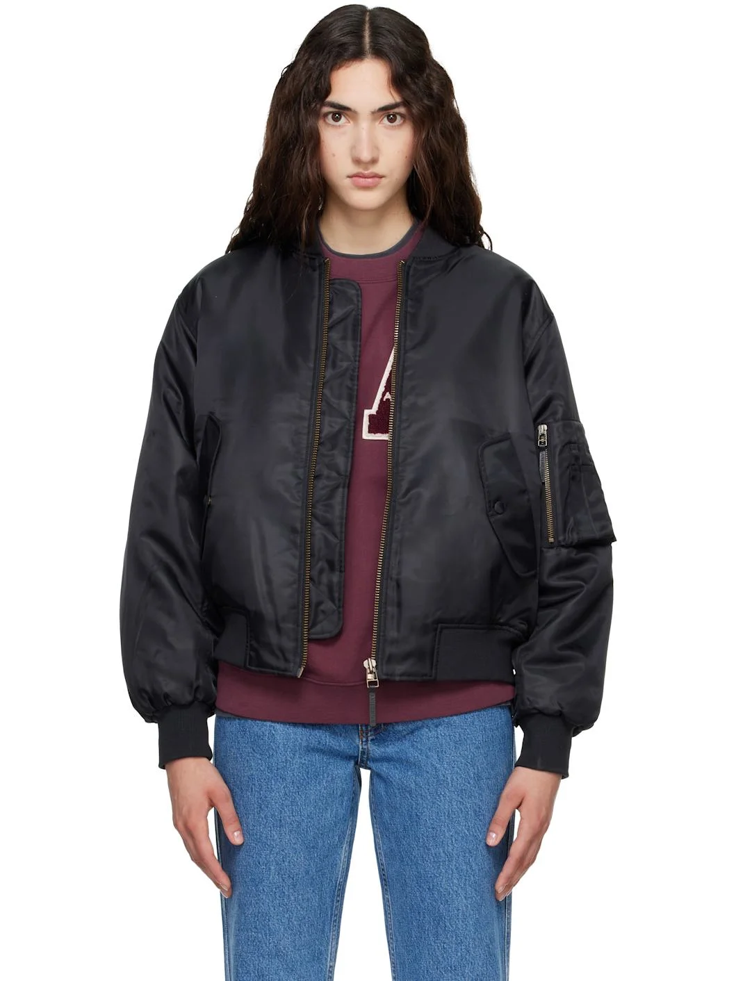 Black Leon Bomber Jacket - 1
