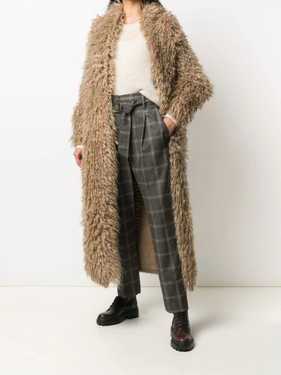 Brunello Cucinelli fluffy button-front coat outlook