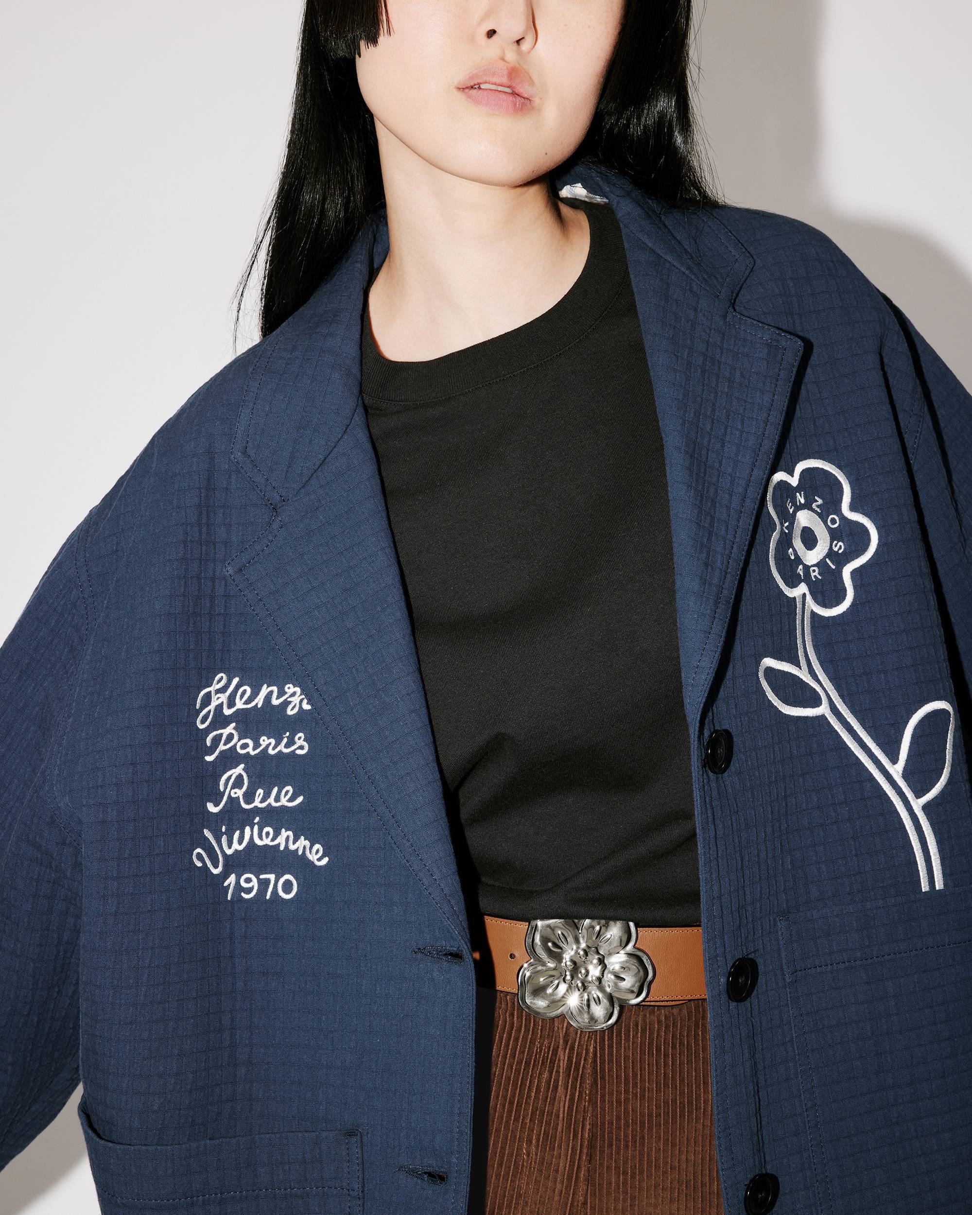 【KENZO】Workwear Dress/追跡可能/全国送料無料 Boke Flower 2.0' embroidered oversized T-shirt dress in