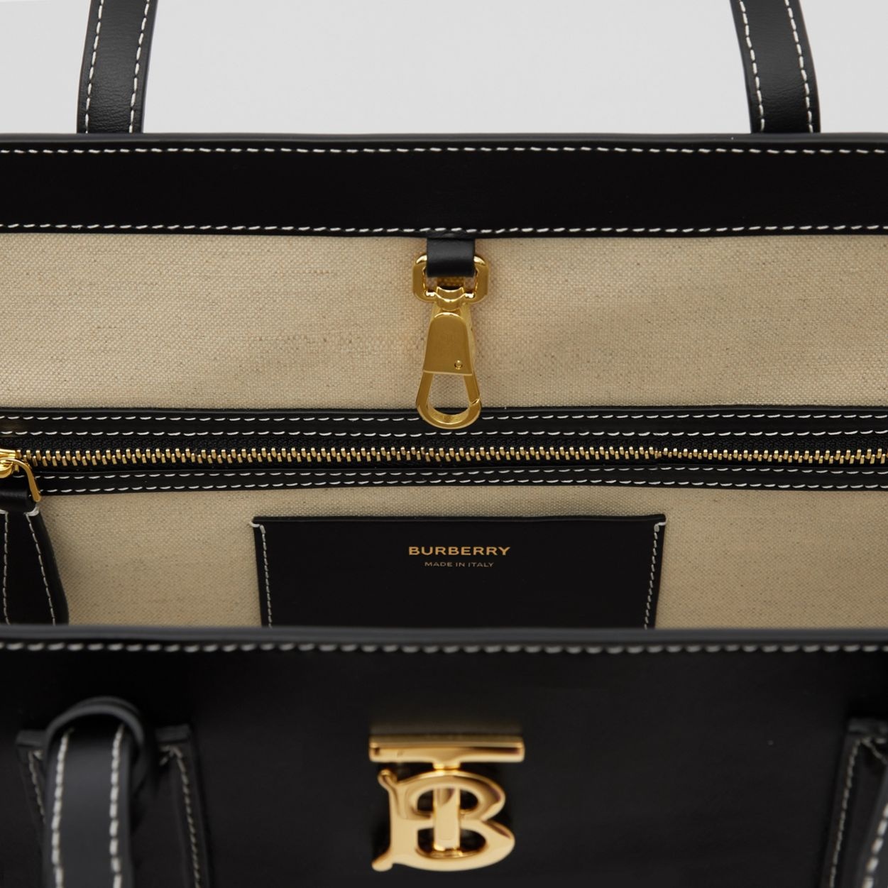 Large Monogram Motif Leather Tote - 9