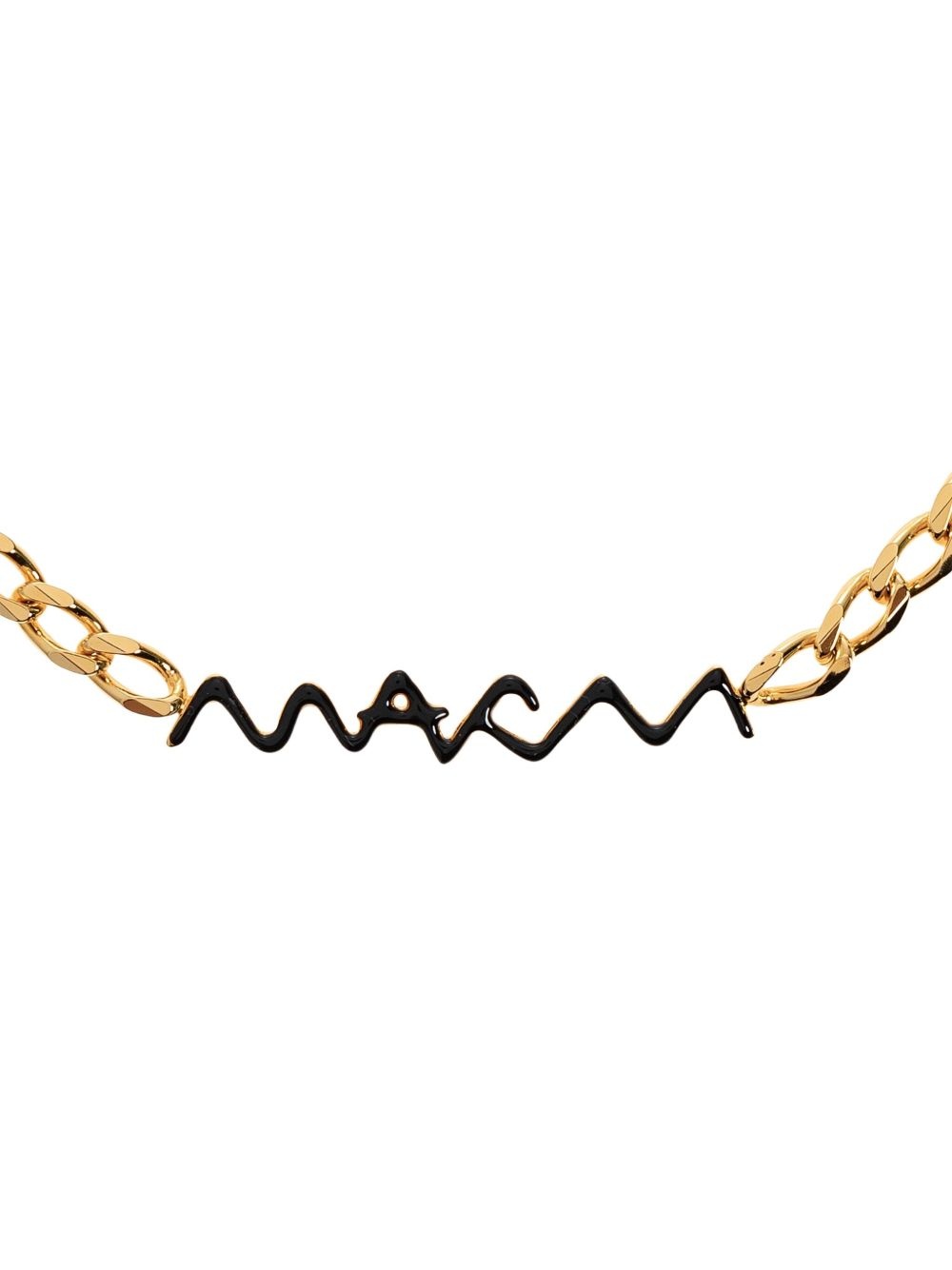 chain-link brass necklace - 3