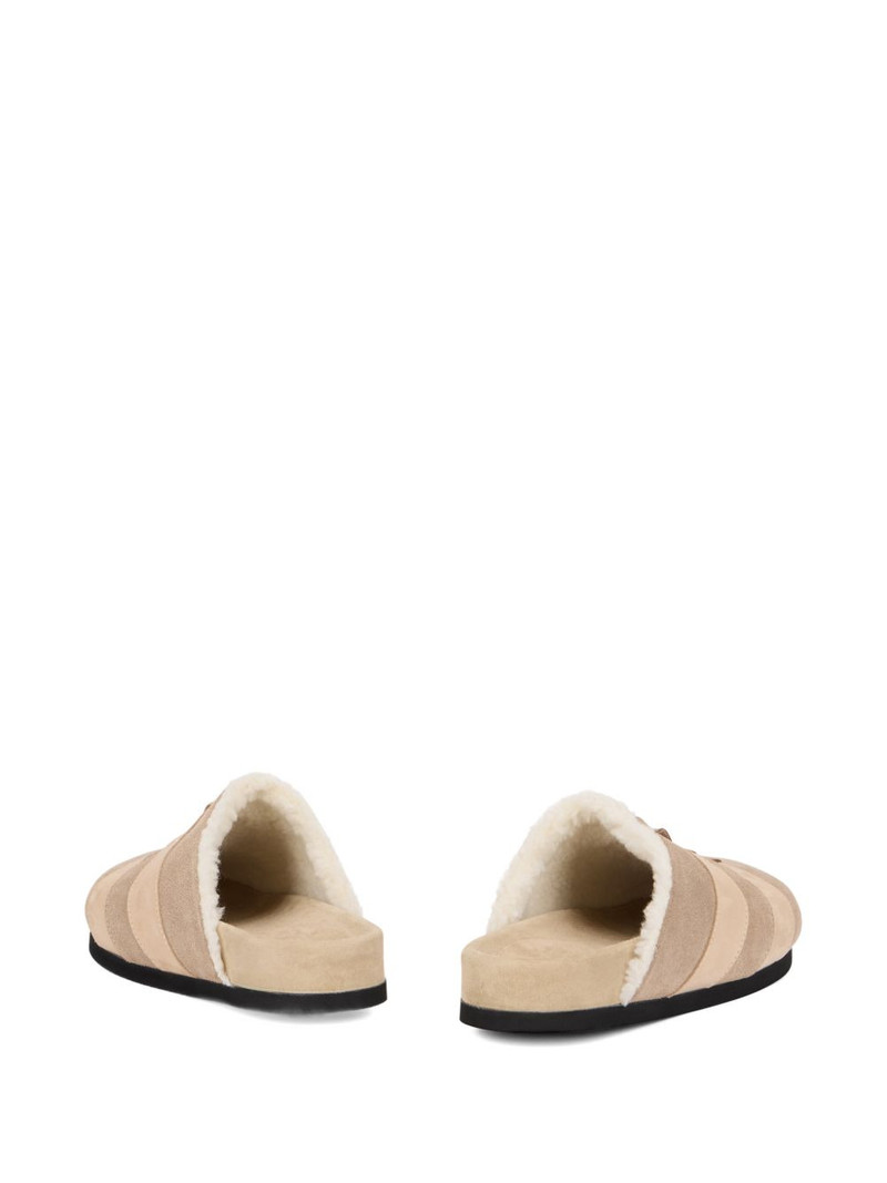 panelled suede slippers 3