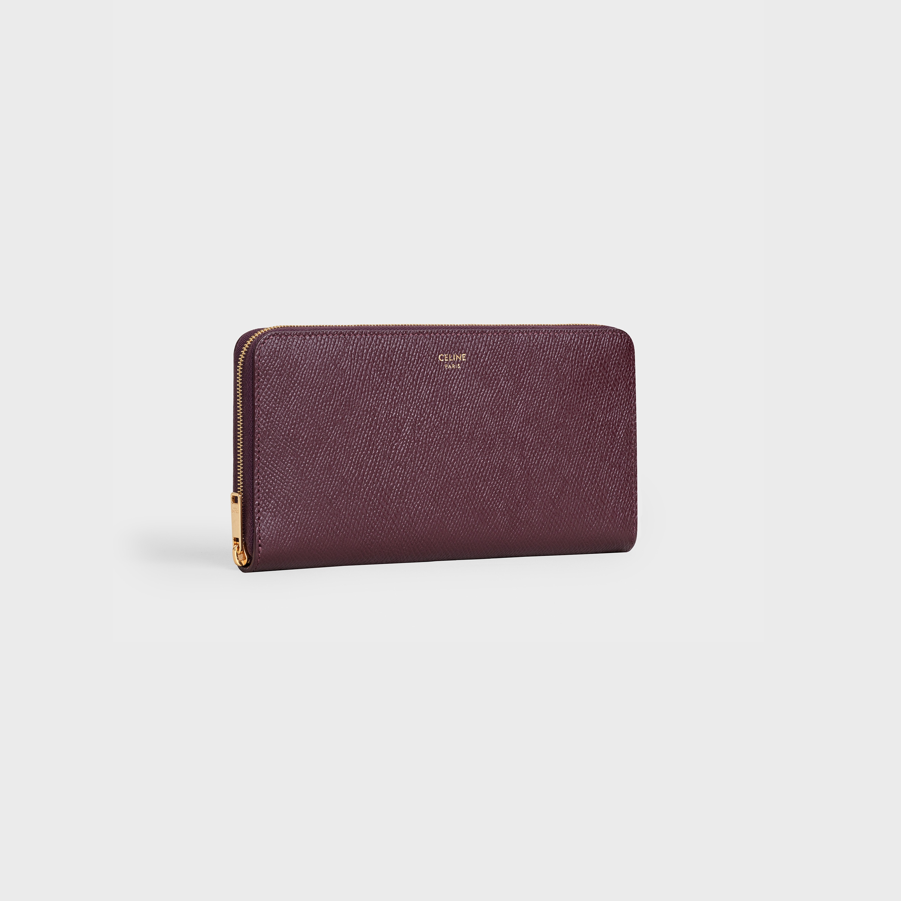 LARGE ZIPPED WALLET IN GRAINED CALFSKIN - 2