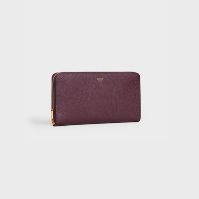 CELINE LARGE ZIPPED WALLET IN GRAINED CALFSKIN outlook