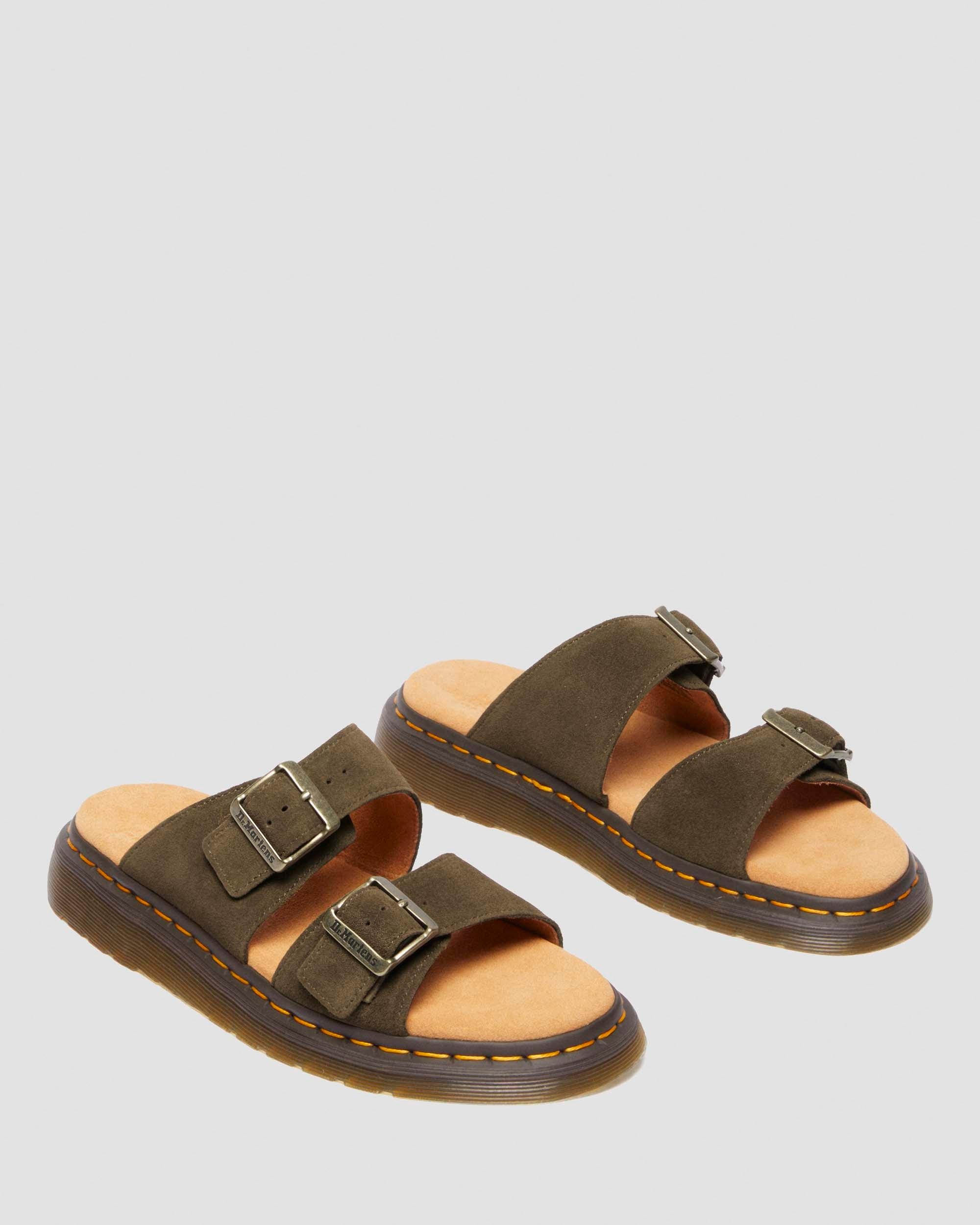 Josef Suede Slide Sandals - 8