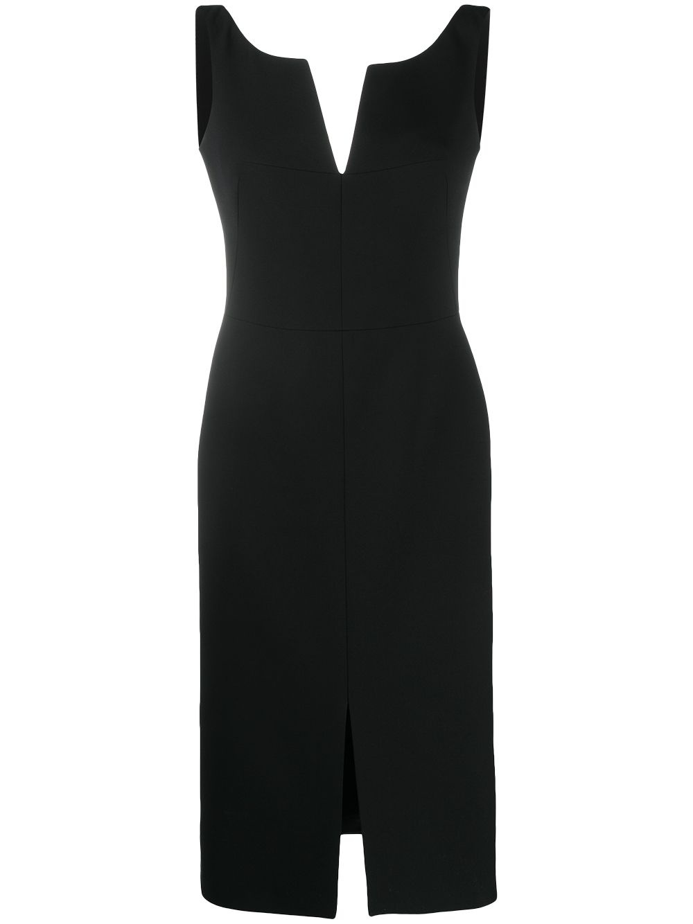 slot neckline midi dress - 1