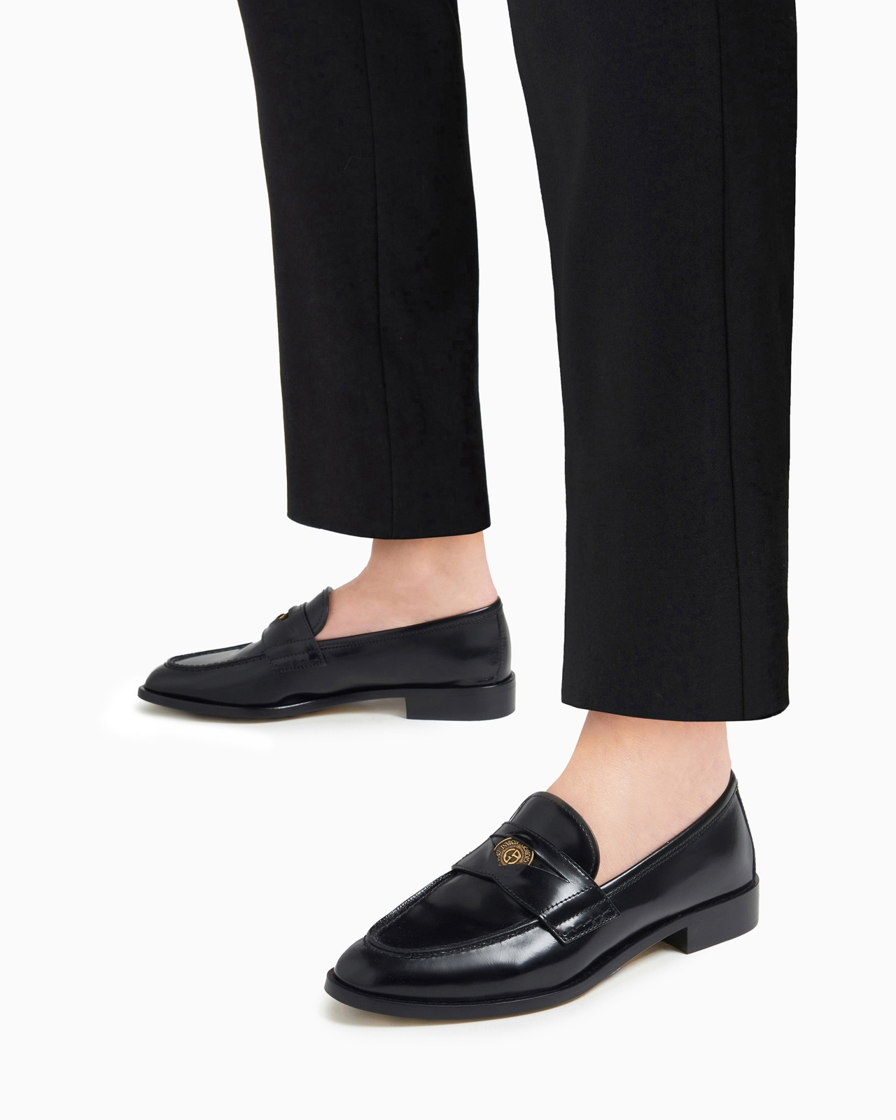 Brushed leather loafers - 7