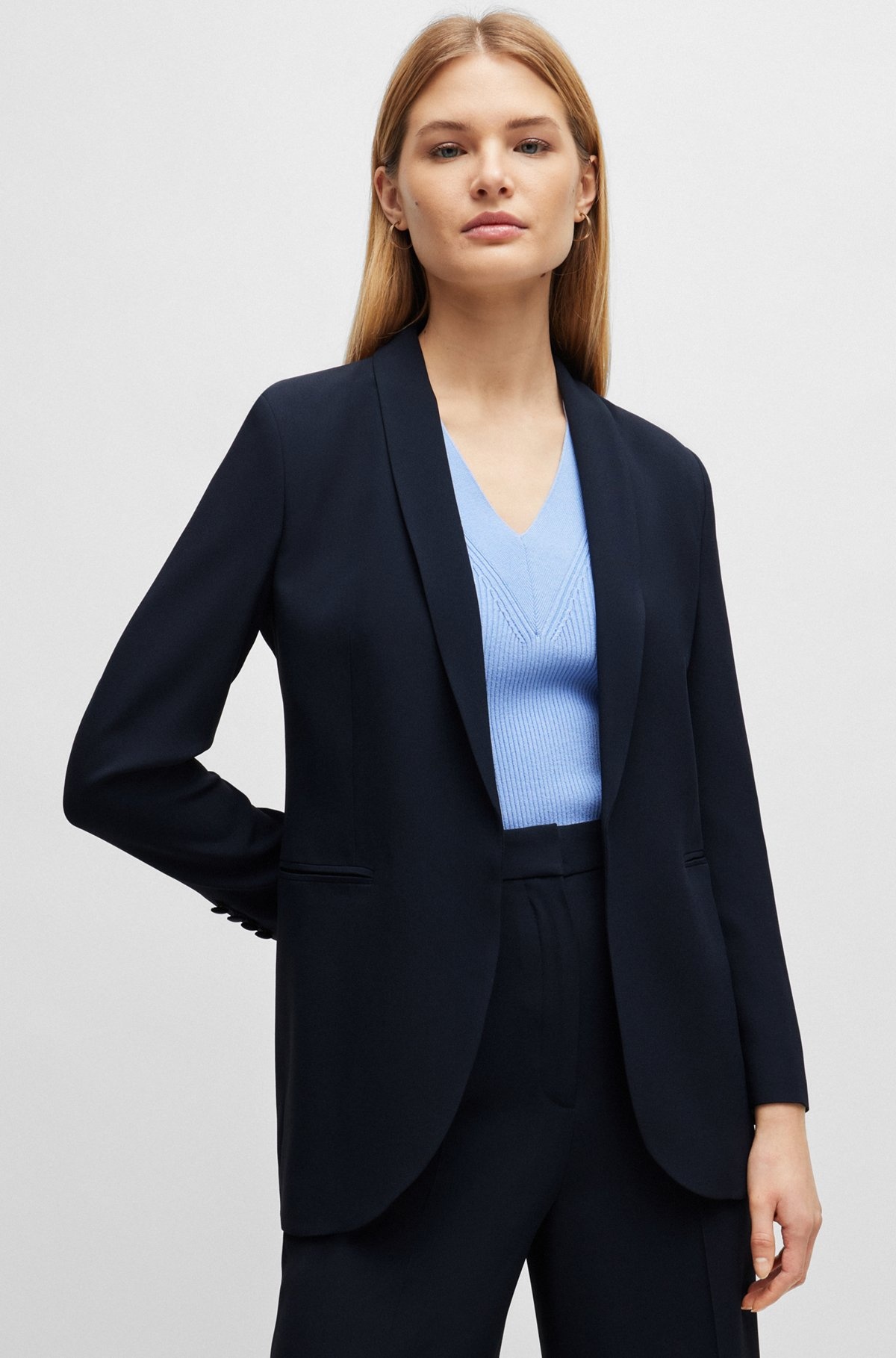 REGULAR-FIT JACKET WITH EDGE-TO-EDGE FRONT - 6