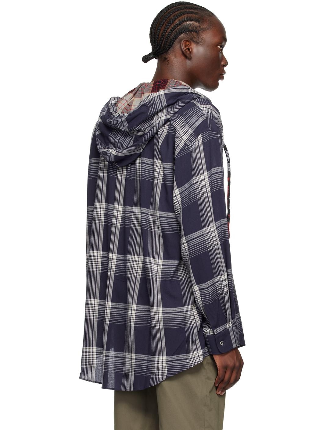 Vivienne Westwood｜LONG-SLEEVED SHIRTS (RIB HOODIE SHIRT Navy Rib Hoodie Shirt by Vivienne Westwood on Sale