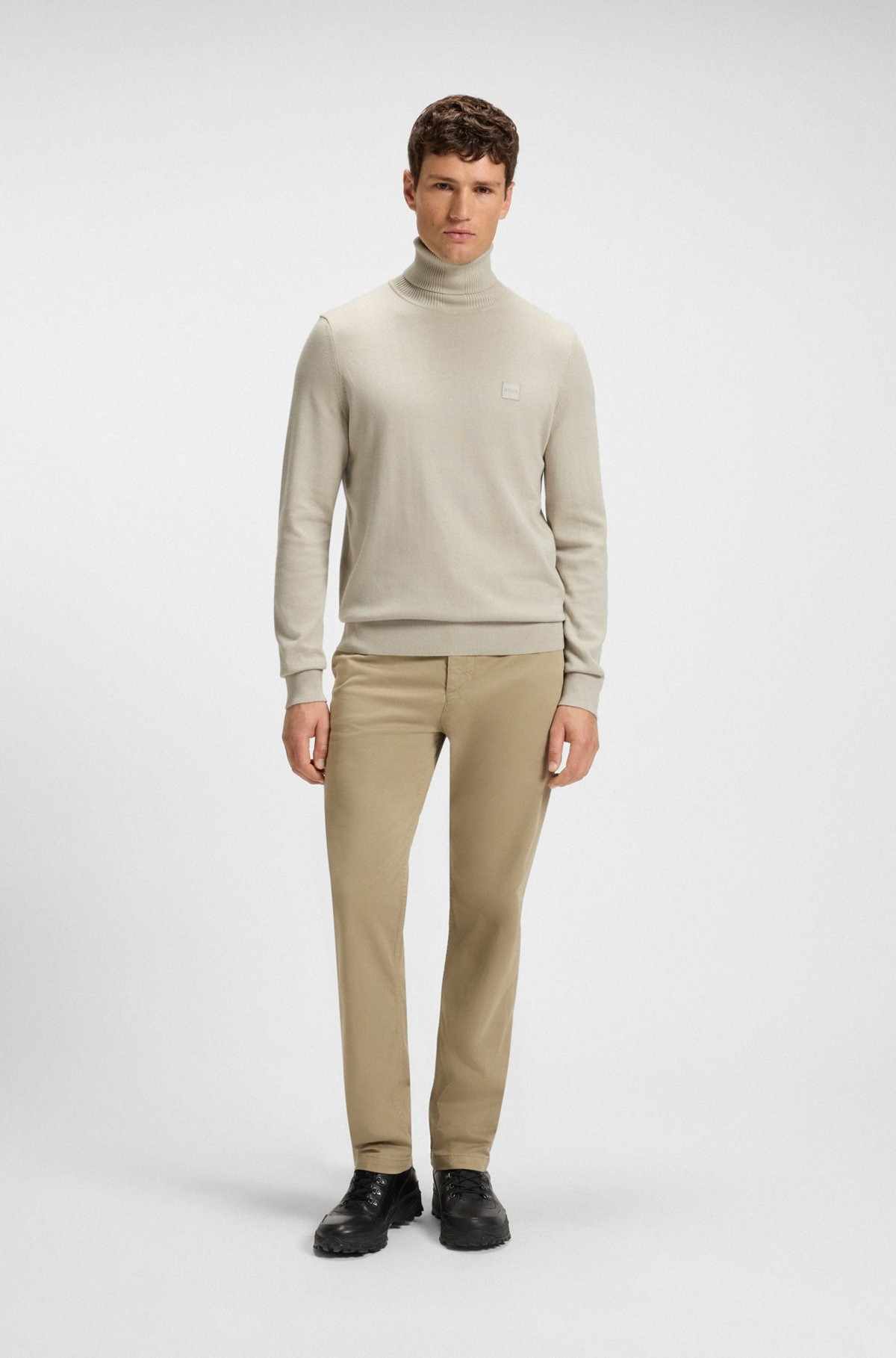 ROLLNECK REGULAR-FIT SWEATER IN COTTON AND CASHMERE - 4