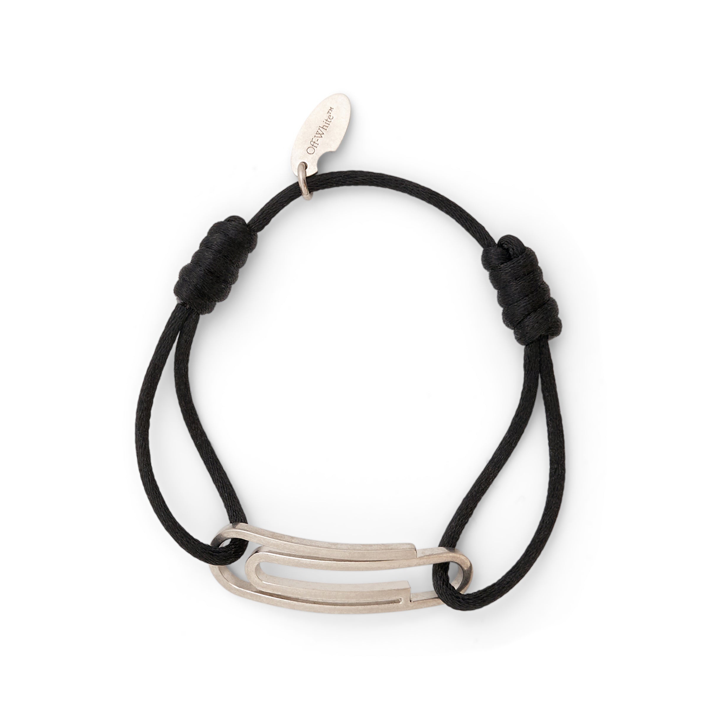 Off-White c/o Virgil Abloh Paperclip Chord Bracelt in Black for Men