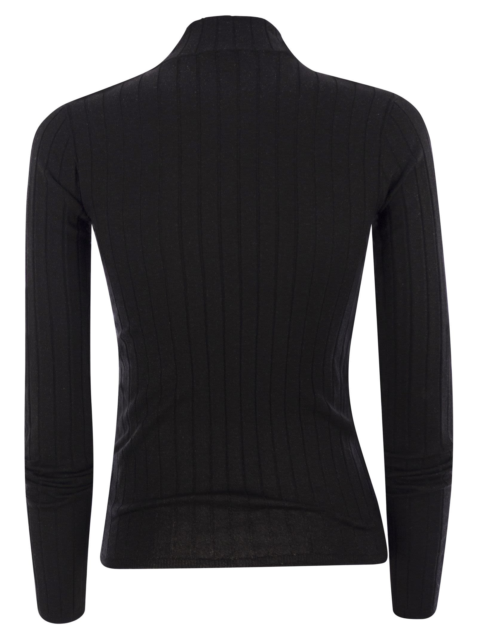 Brunello Cucinelli Women Lightweight Cashmere And Silk Broad Rib Sweater - 2