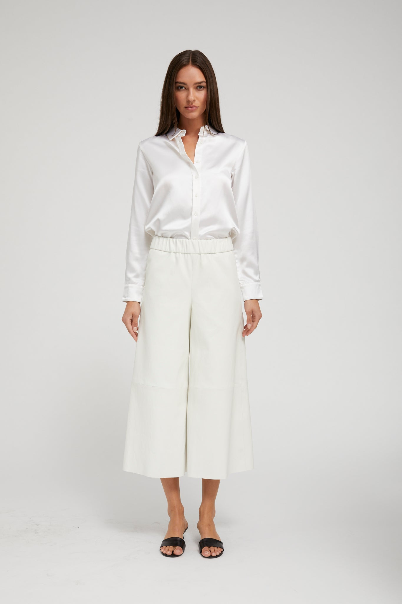 PEARL SILK FITTED BUTTON DOWN - 2