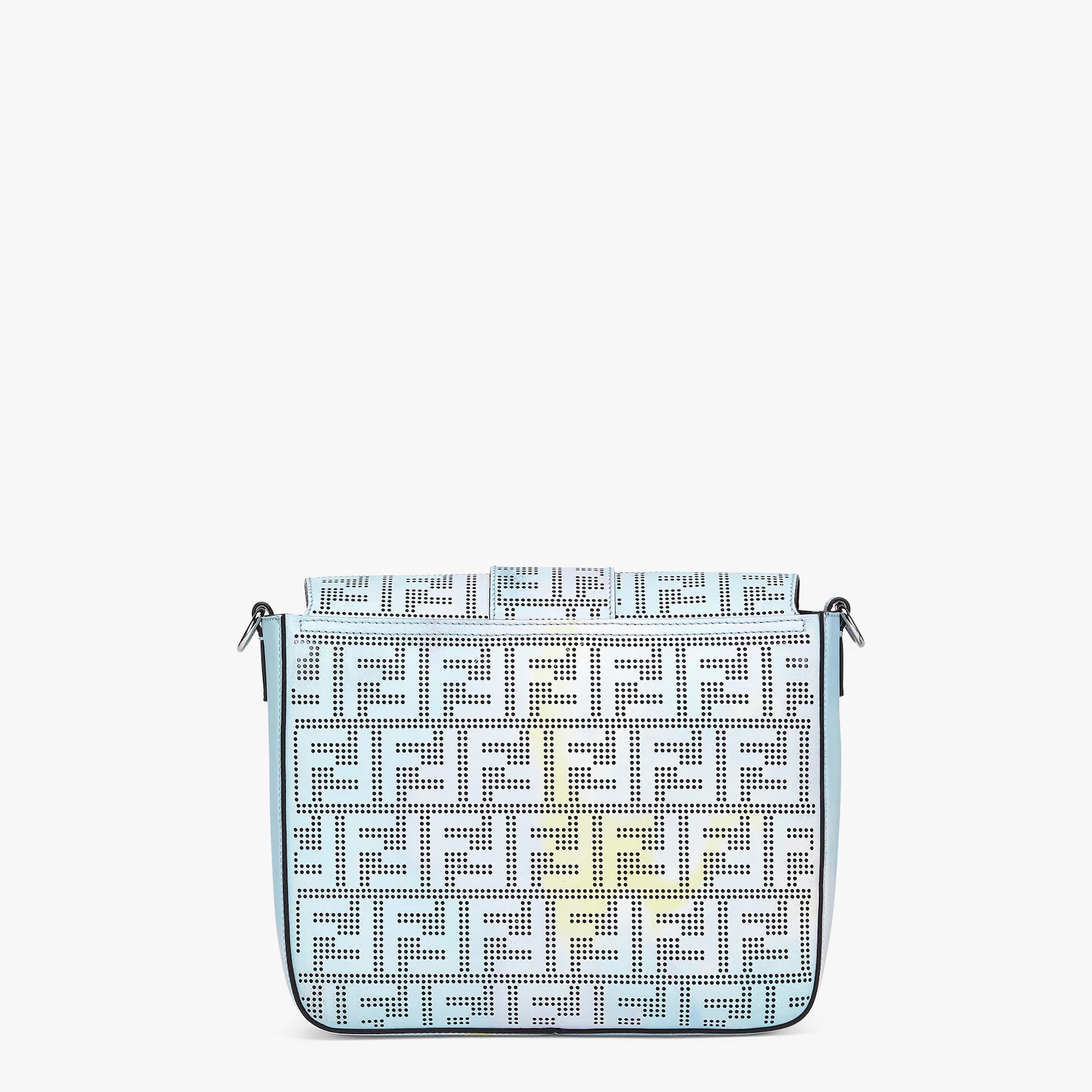 Sunset yellow and lilac perforated leather bag - 3