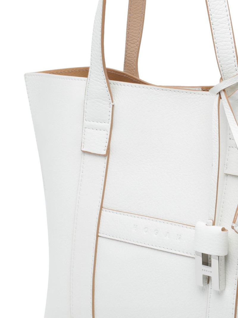 Script top-handles tote bag 4